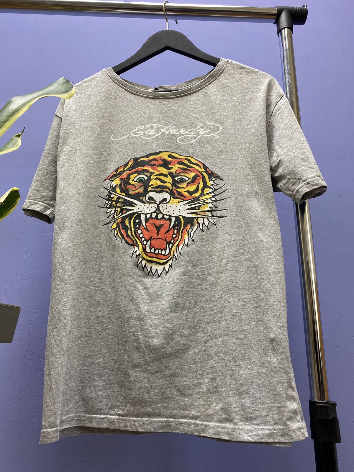 Ed Hardy Ed Hardy Tiger Grey T shirt Logo Christian Audiger Men’s XL Size US XL / EU 56 / 4 - 6 Thumbnail