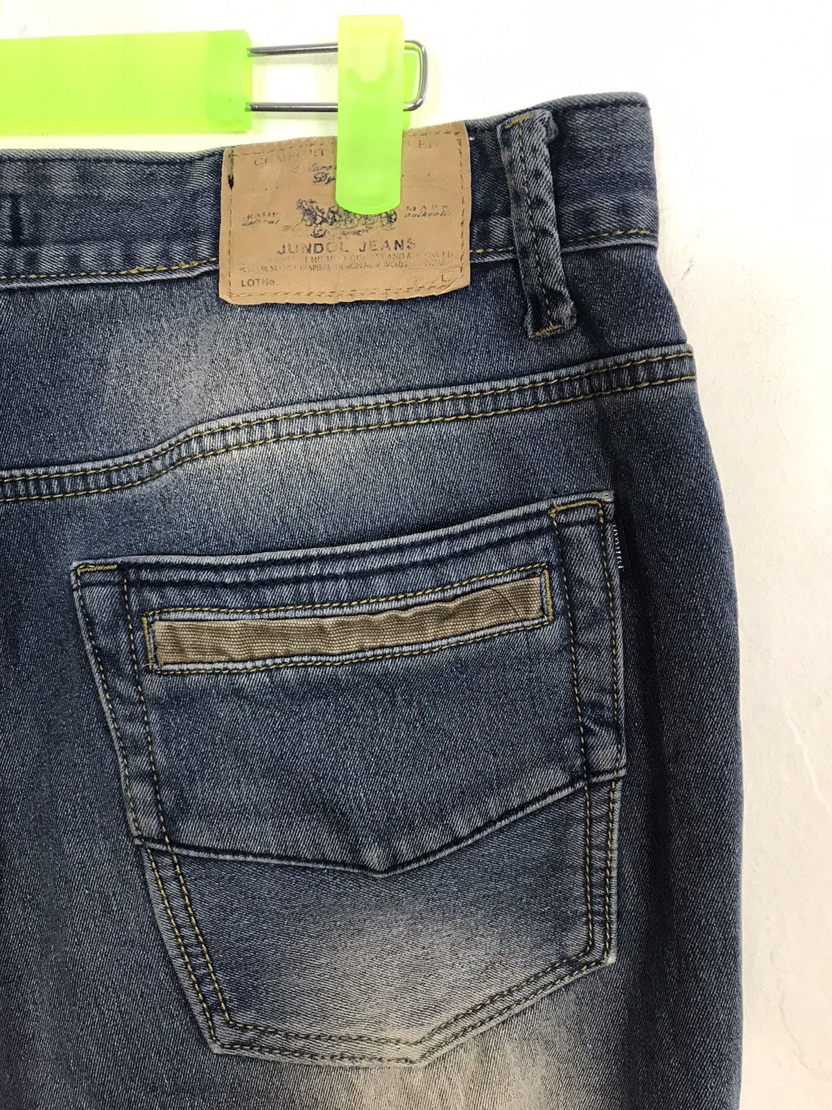 Japanese Brand Jun Dol Jeans Japanese Brand Distressed Denim Indigo Jeans Size US 33 - 5 Thumbnail