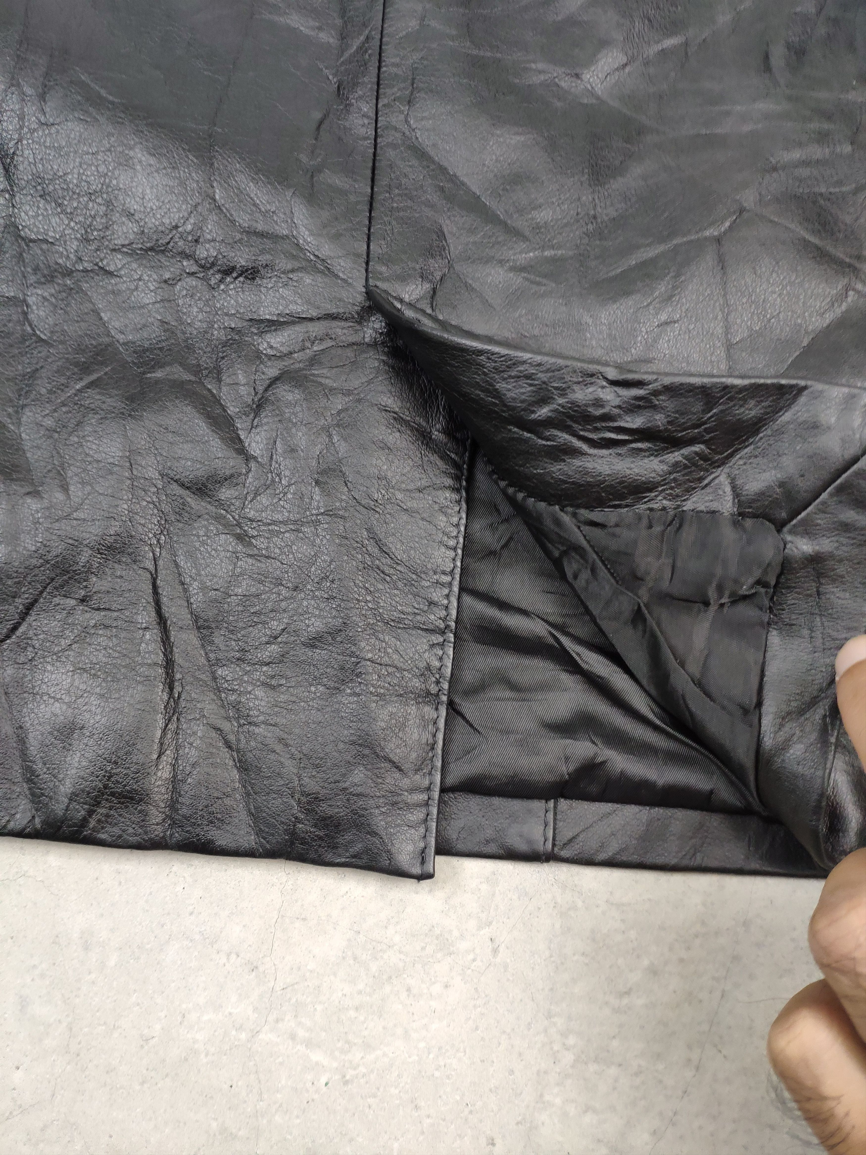 Leather × Vintage Vintage Leather Skirts Mini Black Size 24" / US 00 / IT 34 - 4 Thumbnail