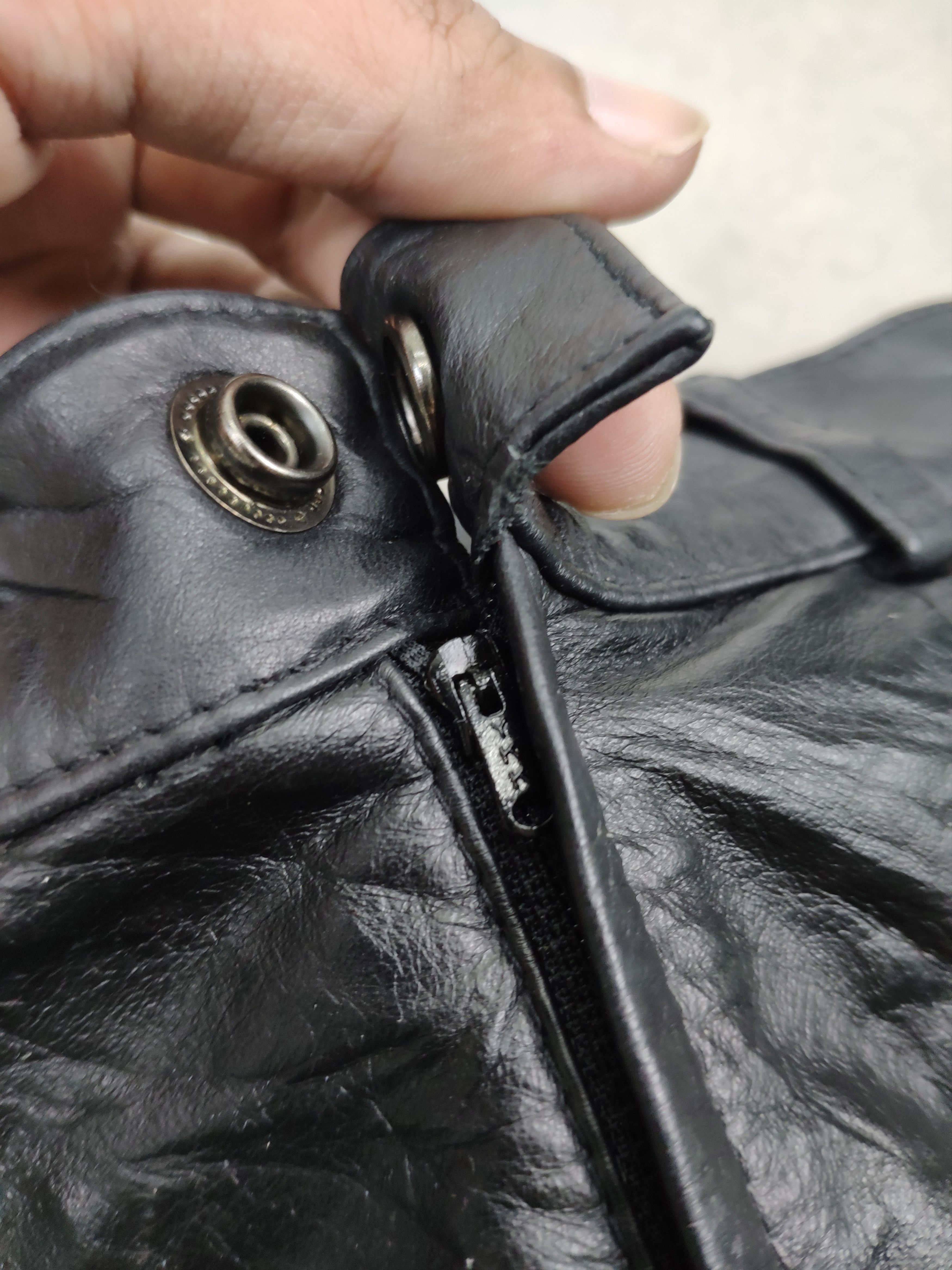 Leather × Vintage Vintage Leather Skirts Mini Black Size 24" / US 00 / IT 34 - 5 Thumbnail