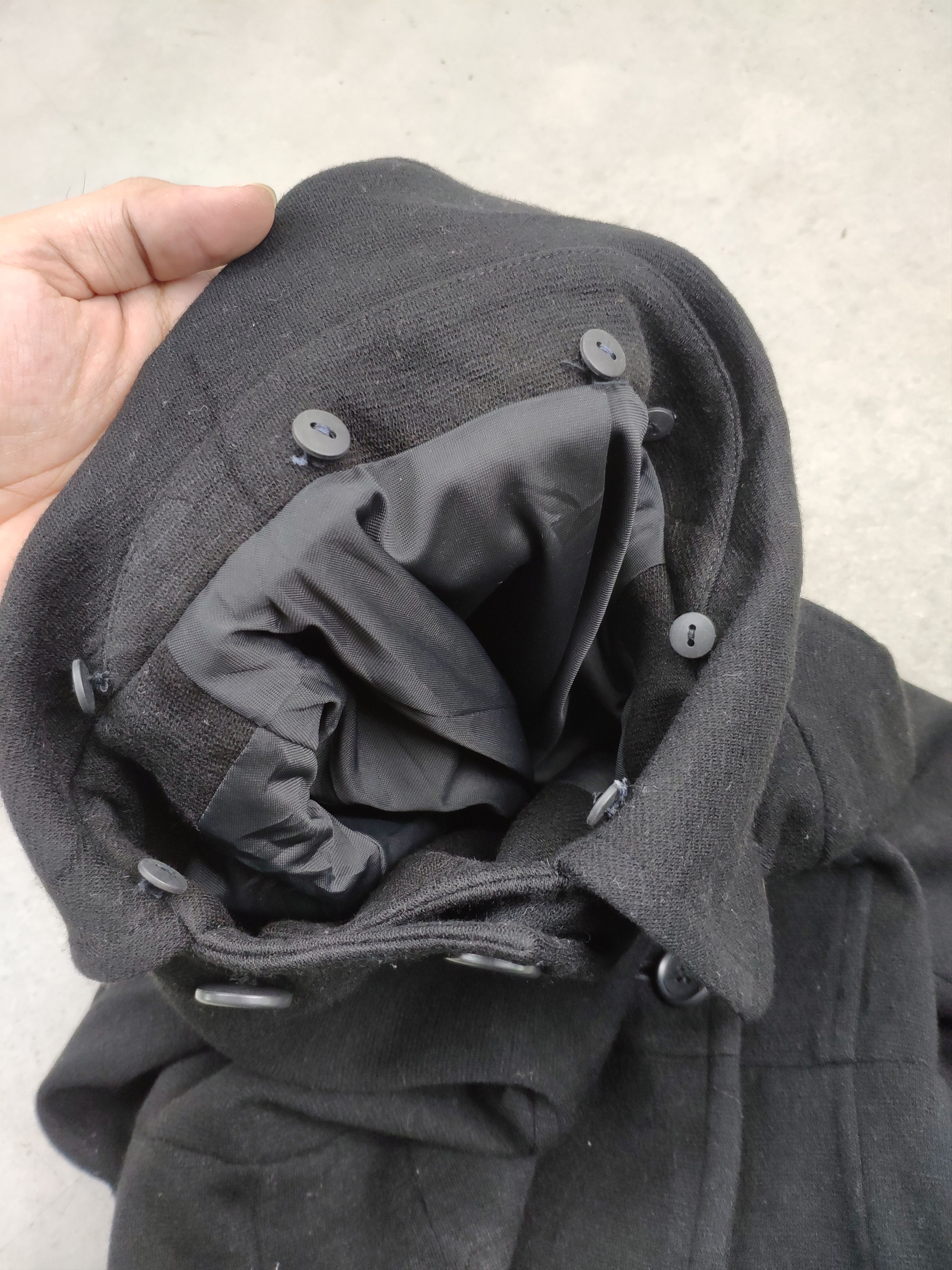 Designer × Japanese Brand × Vintage Vintage Black Wool Coat Double Breasted Size S / US 4 / IT 40 - 9 Thumbnail