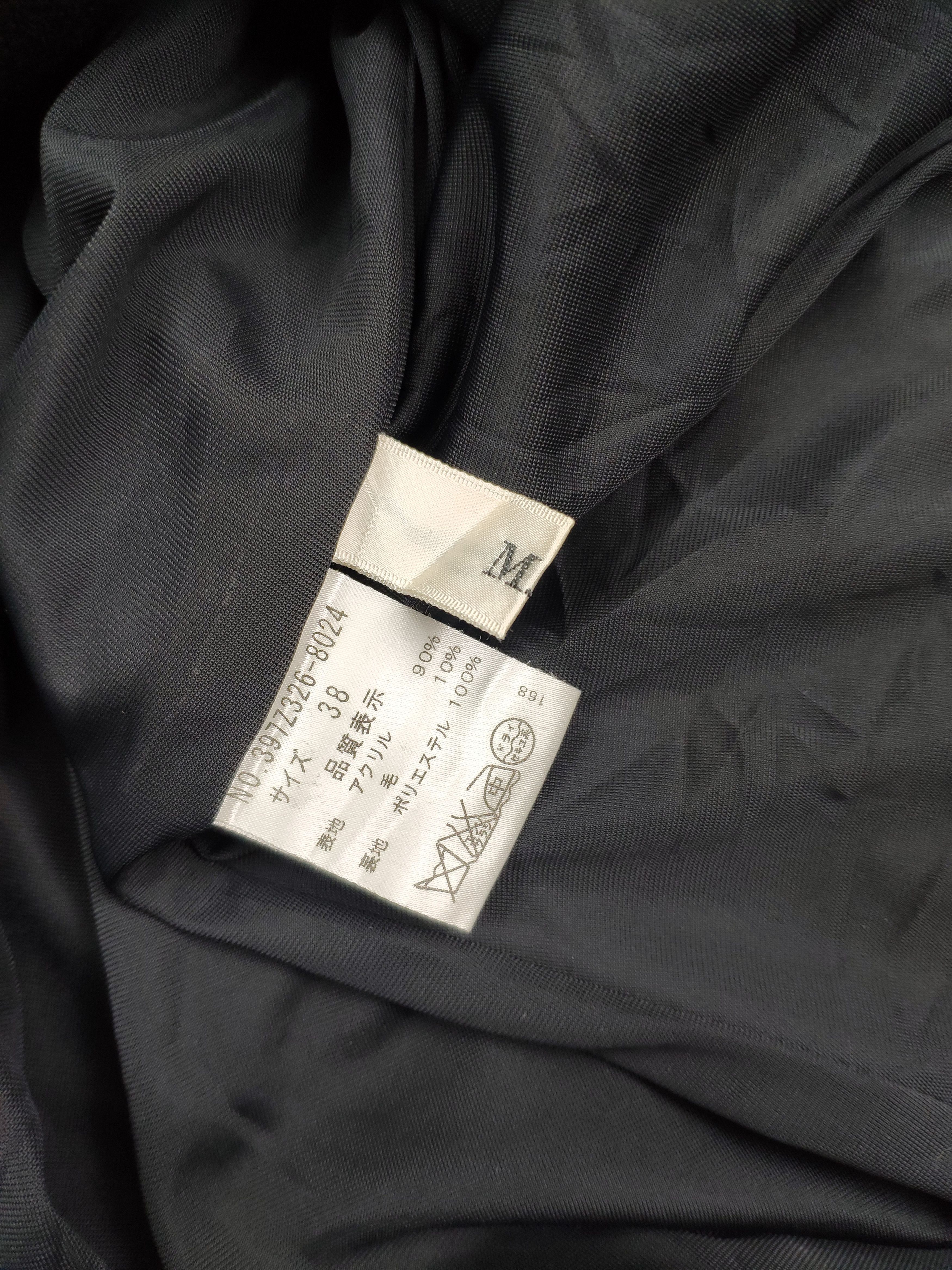 Designer × Japanese Brand × Vintage Vintage Black Wool Coat Double Breasted Size S / US 4 / IT 40 - 5 Thumbnail