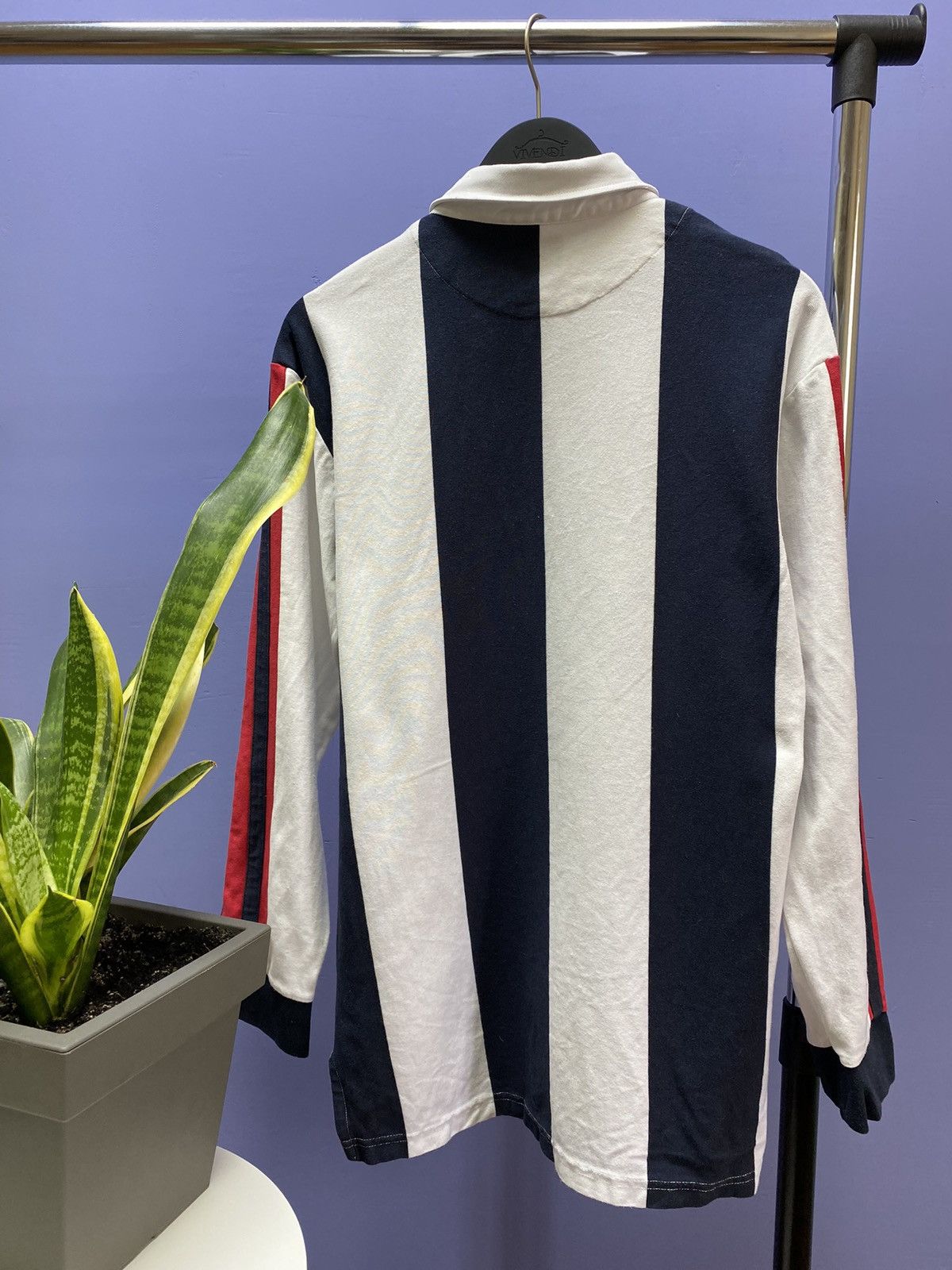 Karl Kani × Rap Tees Karl Kani Striped Big Logo Long Sleeve T Shirt Size US L / EU 52-54 / 3 - 15 Thumbnail
