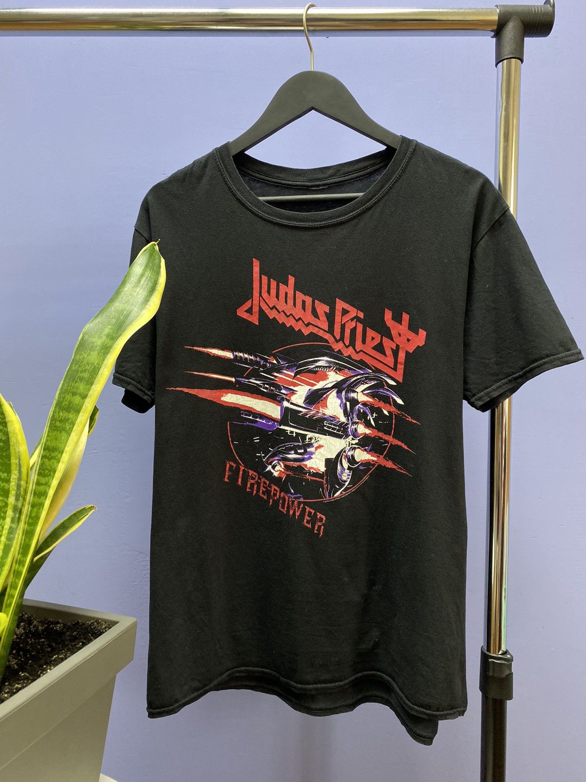 Band Tees Judas Priest Firepower Band T Shirt men’s M Black Size US M / EU 48-50 / 2 - 1 Thumbnail