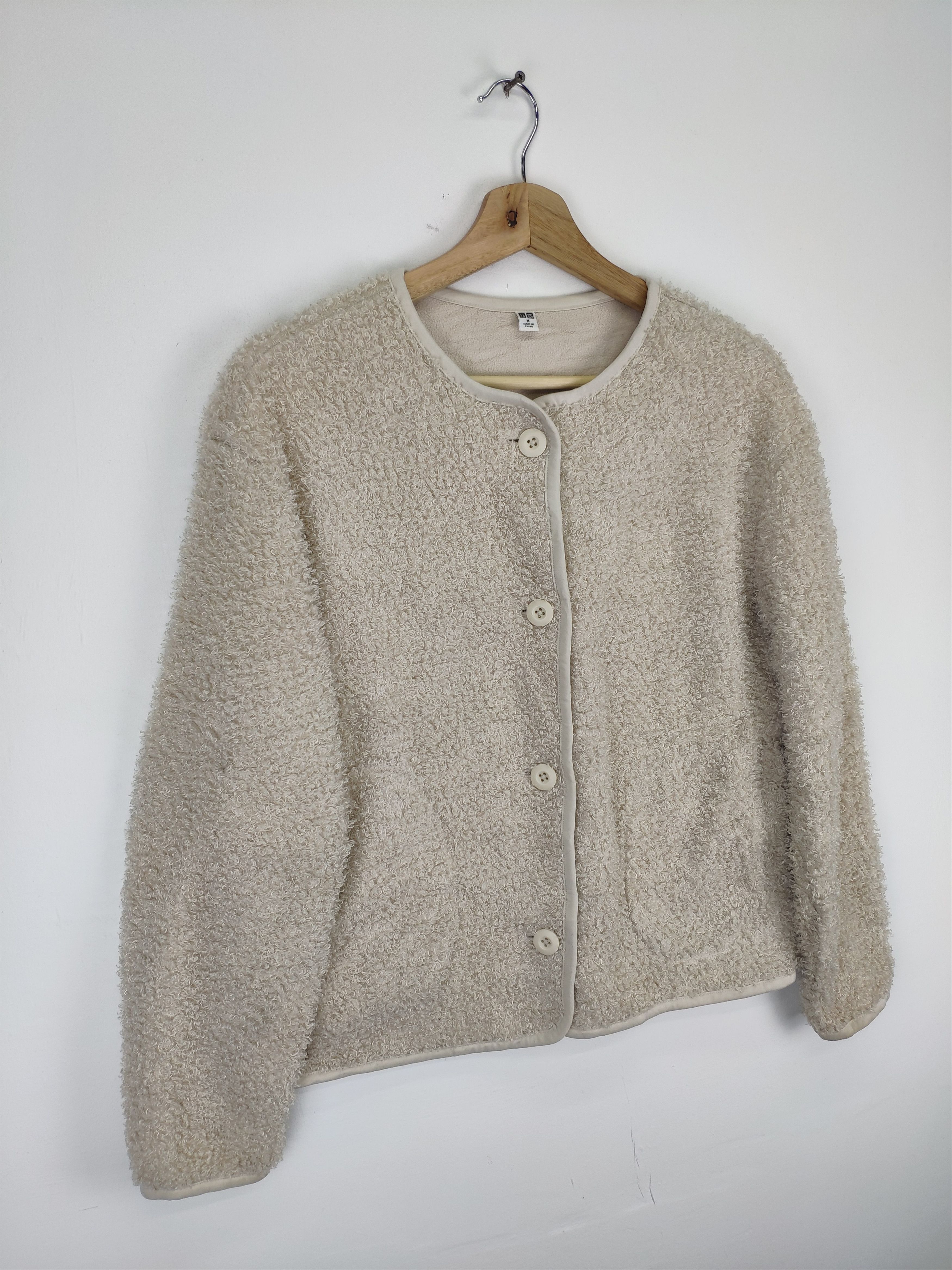 Japanese Brand × Uniqlo Uniqlo Cropped Deep Pile Cardigan Fleece Size US M / EU 48-50 / 2 - 6 Thumbnail