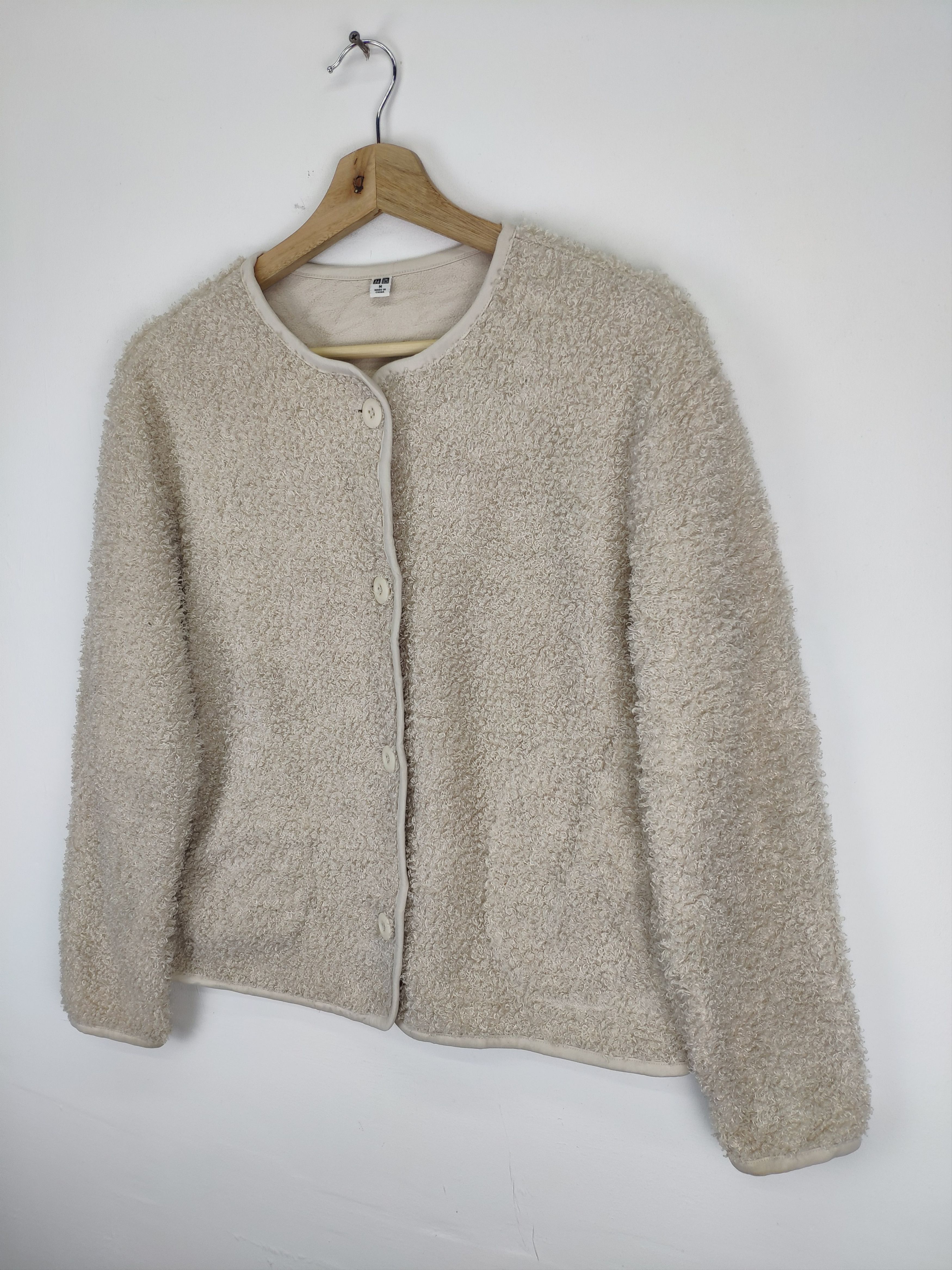 Japanese Brand × Uniqlo Uniqlo Cropped Deep Pile Cardigan Fleece Size US M / EU 48-50 / 2 - 5 Thumbnail