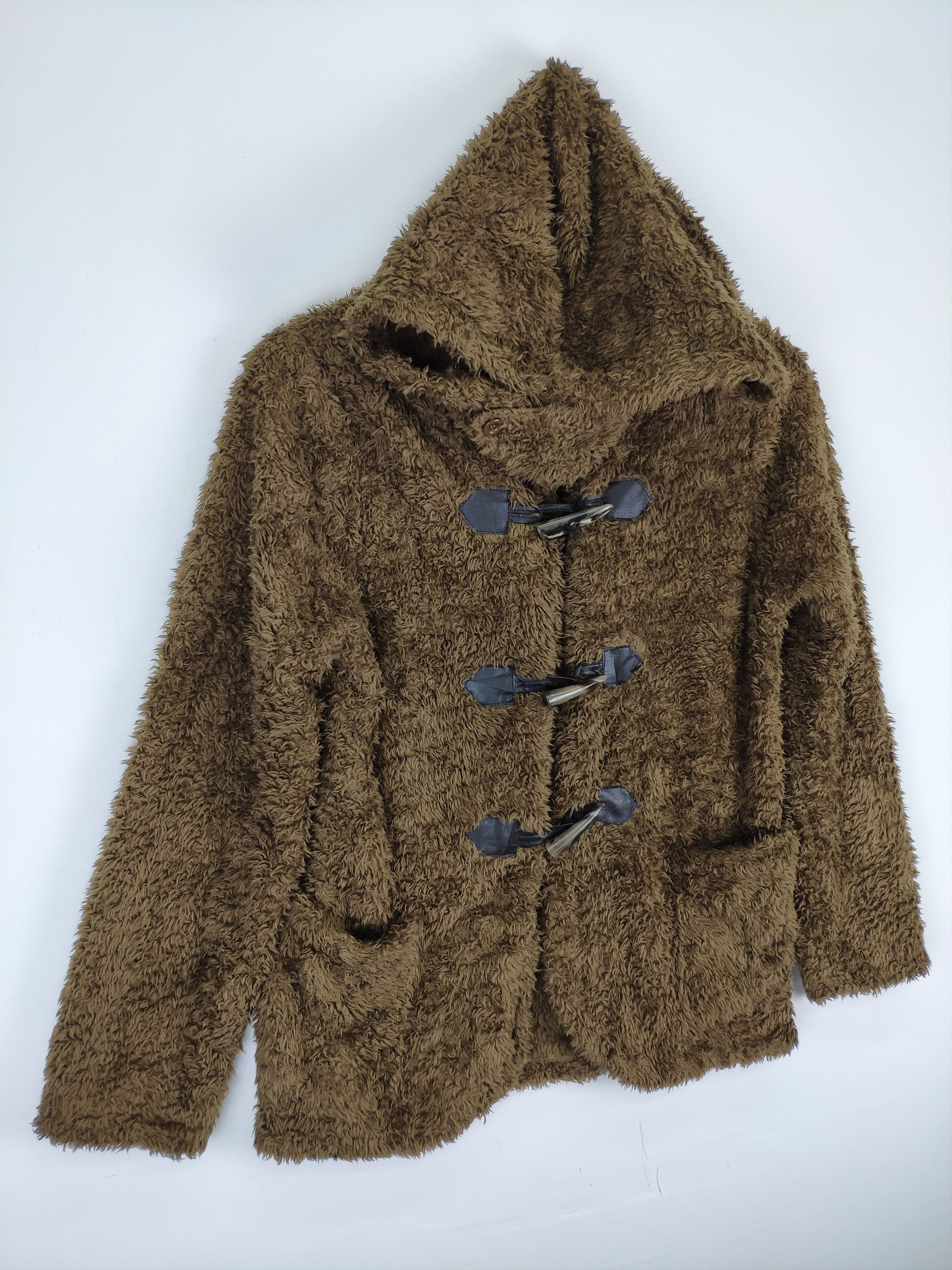 Japanese Brand Coup Sec Bouger Fleece Hoodie Duffle Coat Size S / US 4 / IT 40 - 7 Thumbnail