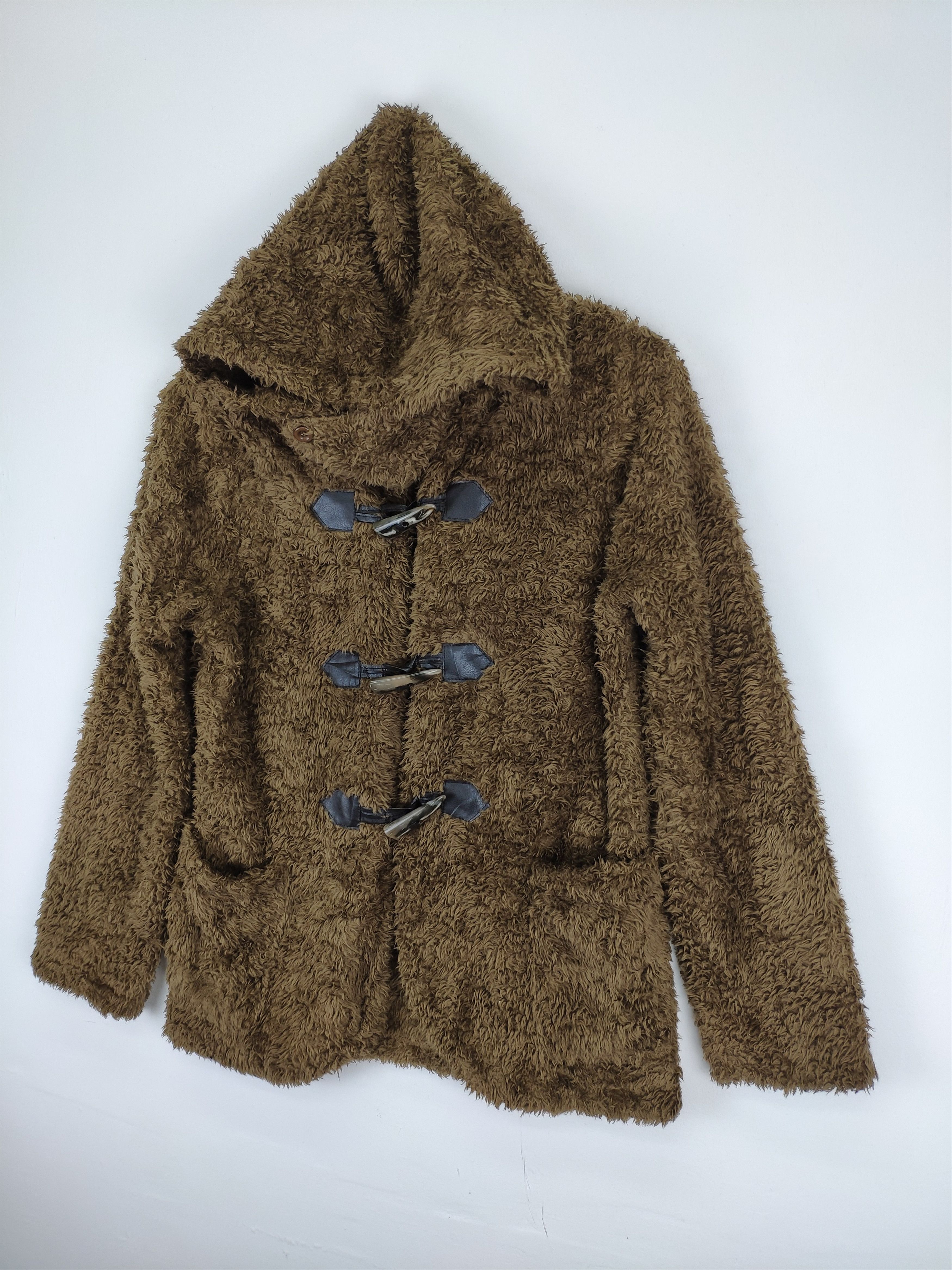 Japanese Brand Coup Sec Bouger Fleece Hoodie Duffle Coat Size S / US 4 / IT 40 - 6 Thumbnail