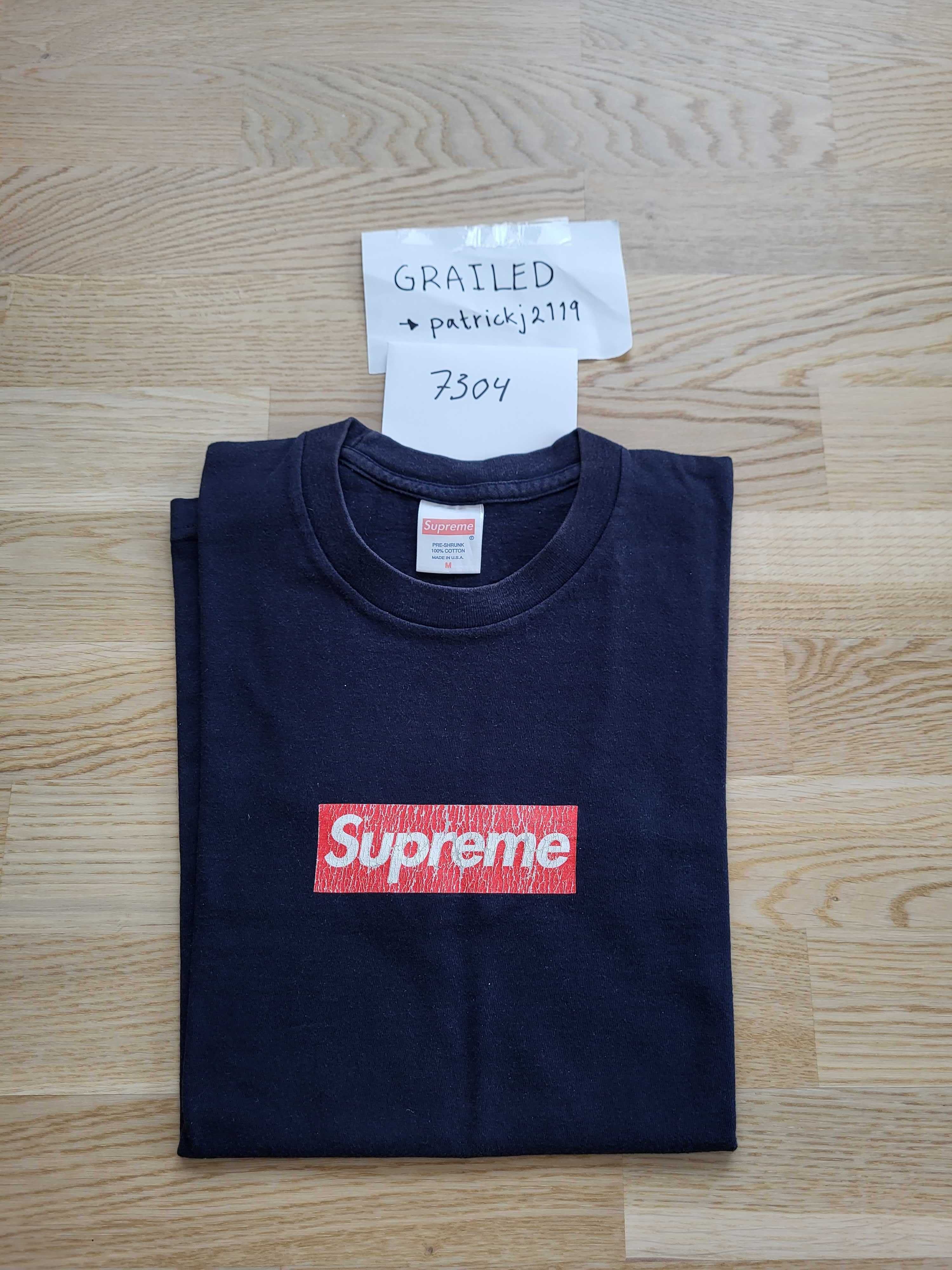 Supreme Supreme Box Logo L/S Tee (Navy) | Grailed