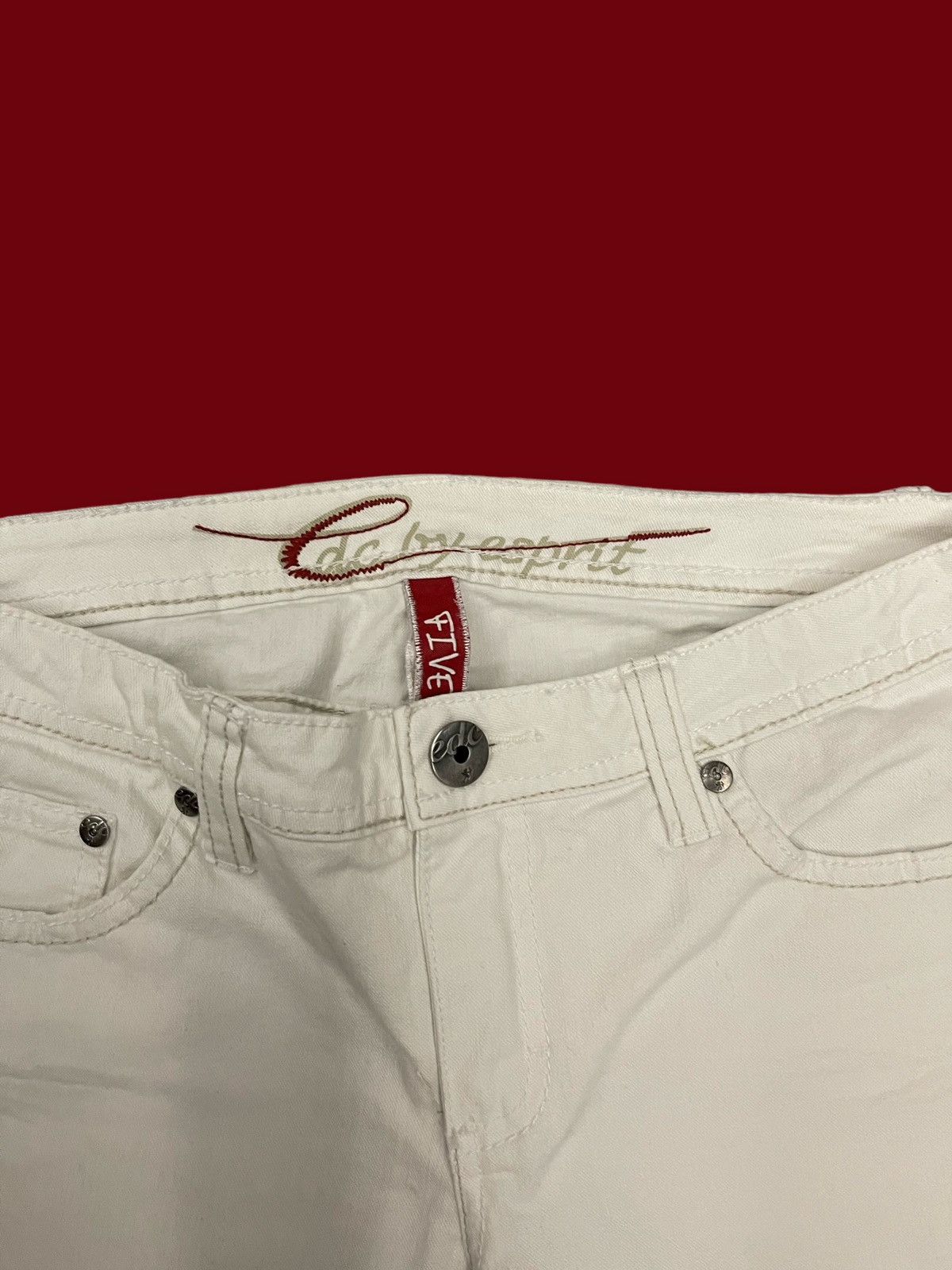 Other Vintage Edc White Denim Pants Size 29" - 8 Thumbnail