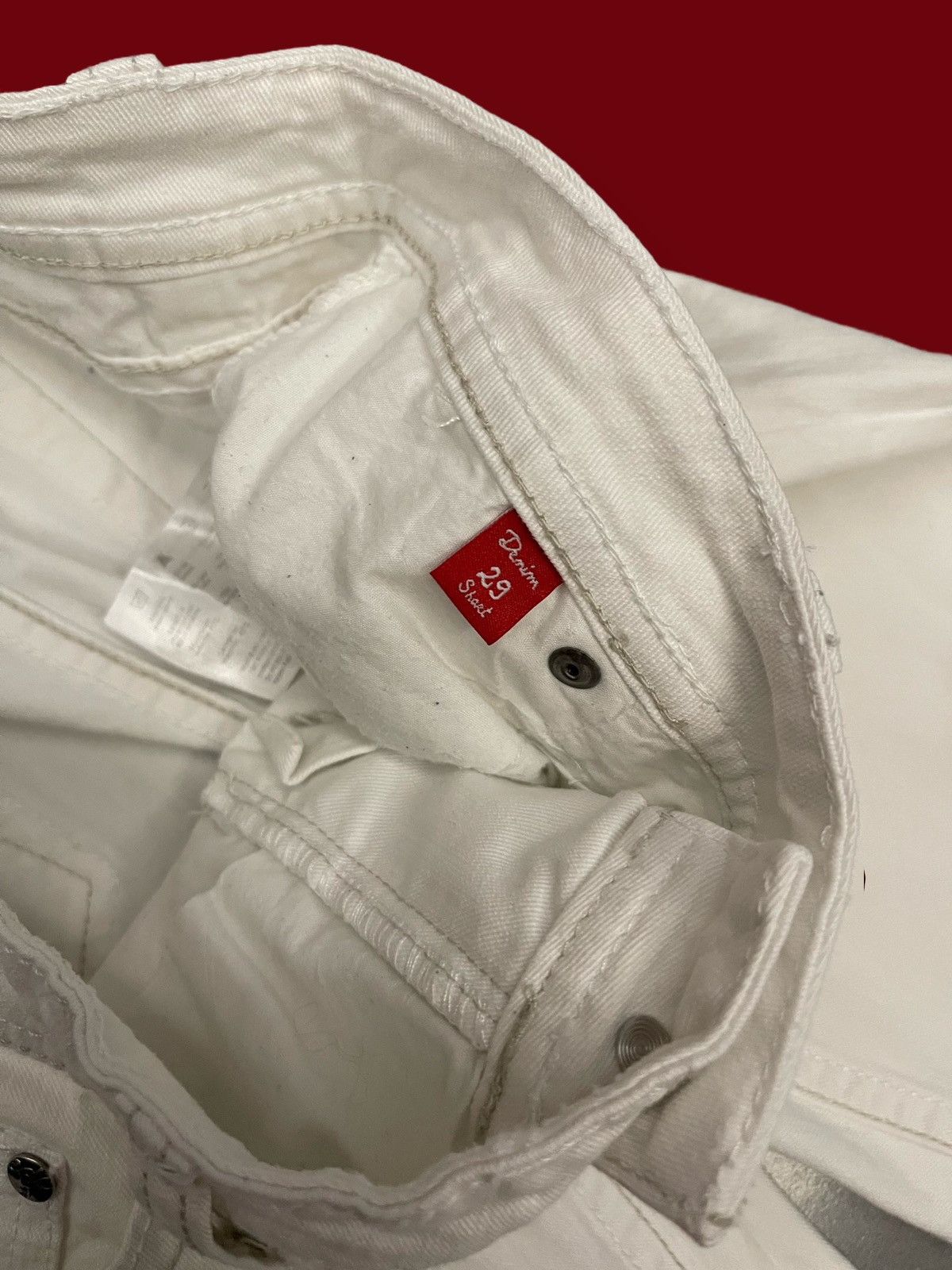 Other Vintage Edc White Denim Pants Size 29" - 9 Thumbnail
