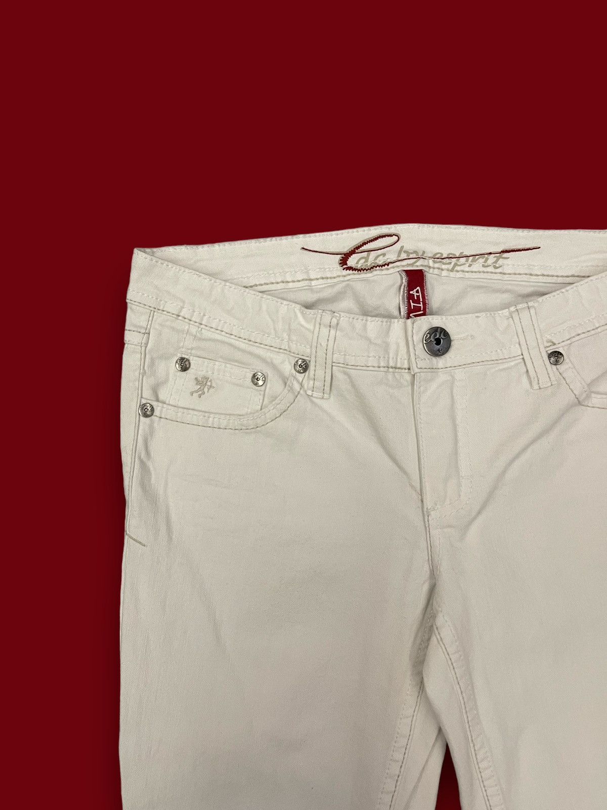 Other Vintage Edc White Denim Pants Size 29" - 4 Thumbnail
