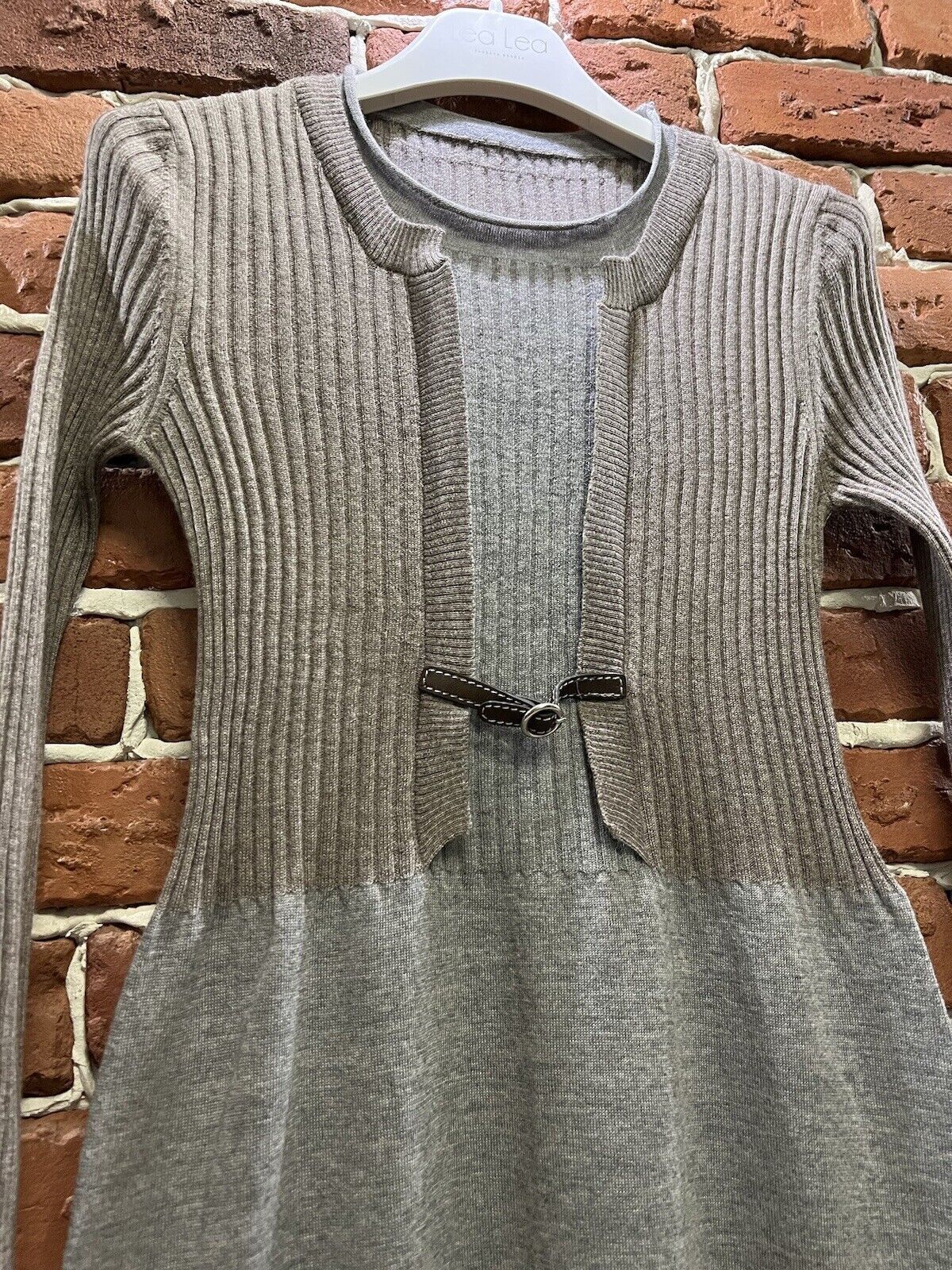 Fabiana Filippi Fabiana Filippi Wool Dress Grey/Brown Size XS Size XS / US 0-2 / IT 36-38 - 4 Thumbnail