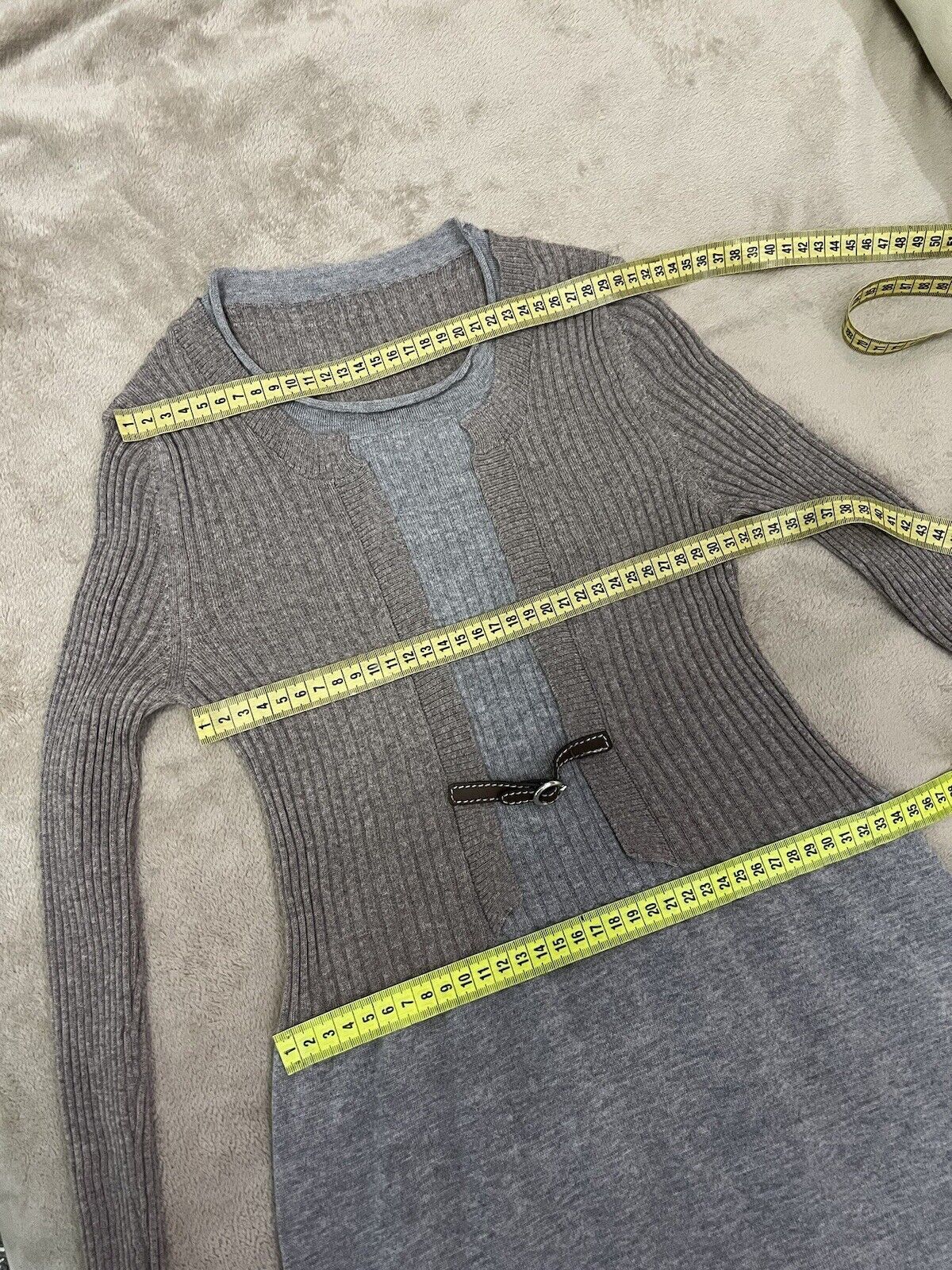 Fabiana Filippi Fabiana Filippi Wool Dress Grey/Brown Size XS Size XS / US 0-2 / IT 36-38 - 8 Thumbnail
