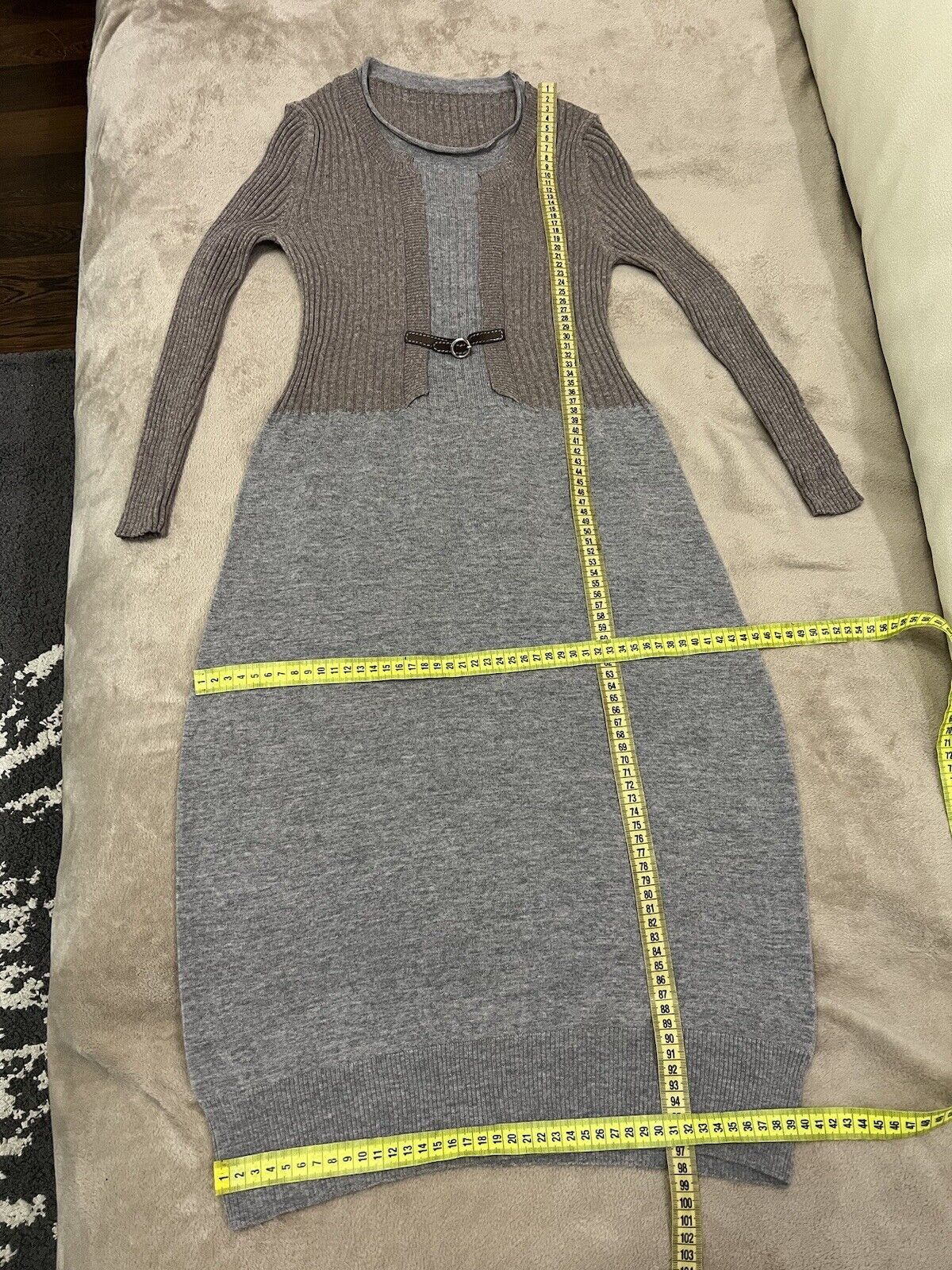 Fabiana Filippi Fabiana Filippi Wool Dress Grey/Brown Size XS Size XS / US 0-2 / IT 36-38 - 13 Thumbnail