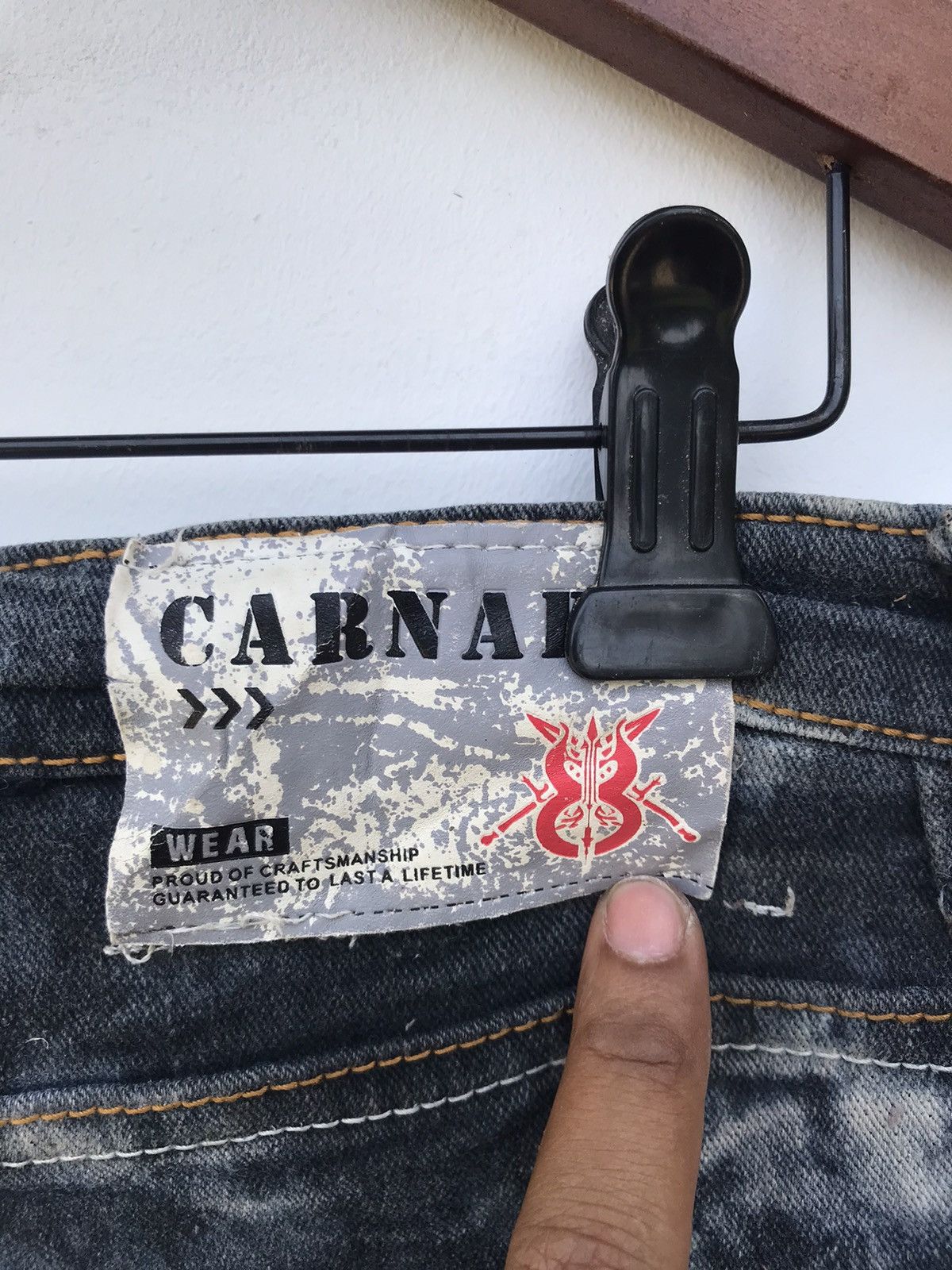 If Six Was Nine × Japanese Brand × Vintage Vintage Carnaby Asid Wash Sukajan Jeans Size 35" - 3 Thumbnail