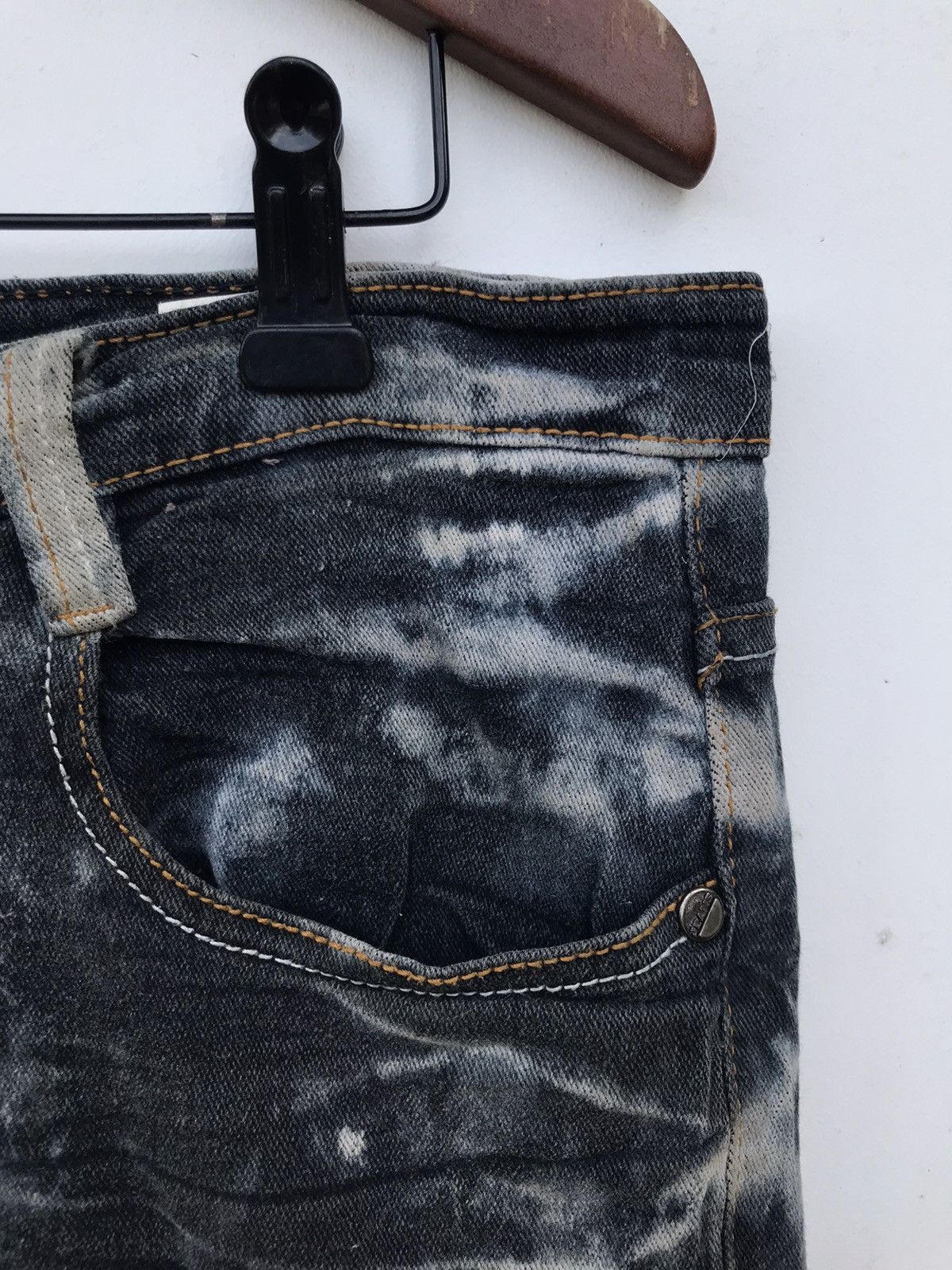 If Six Was Nine × Japanese Brand × Vintage Vintage Carnaby Asid Wash Sukajan Jeans Size 35" - 9 Thumbnail