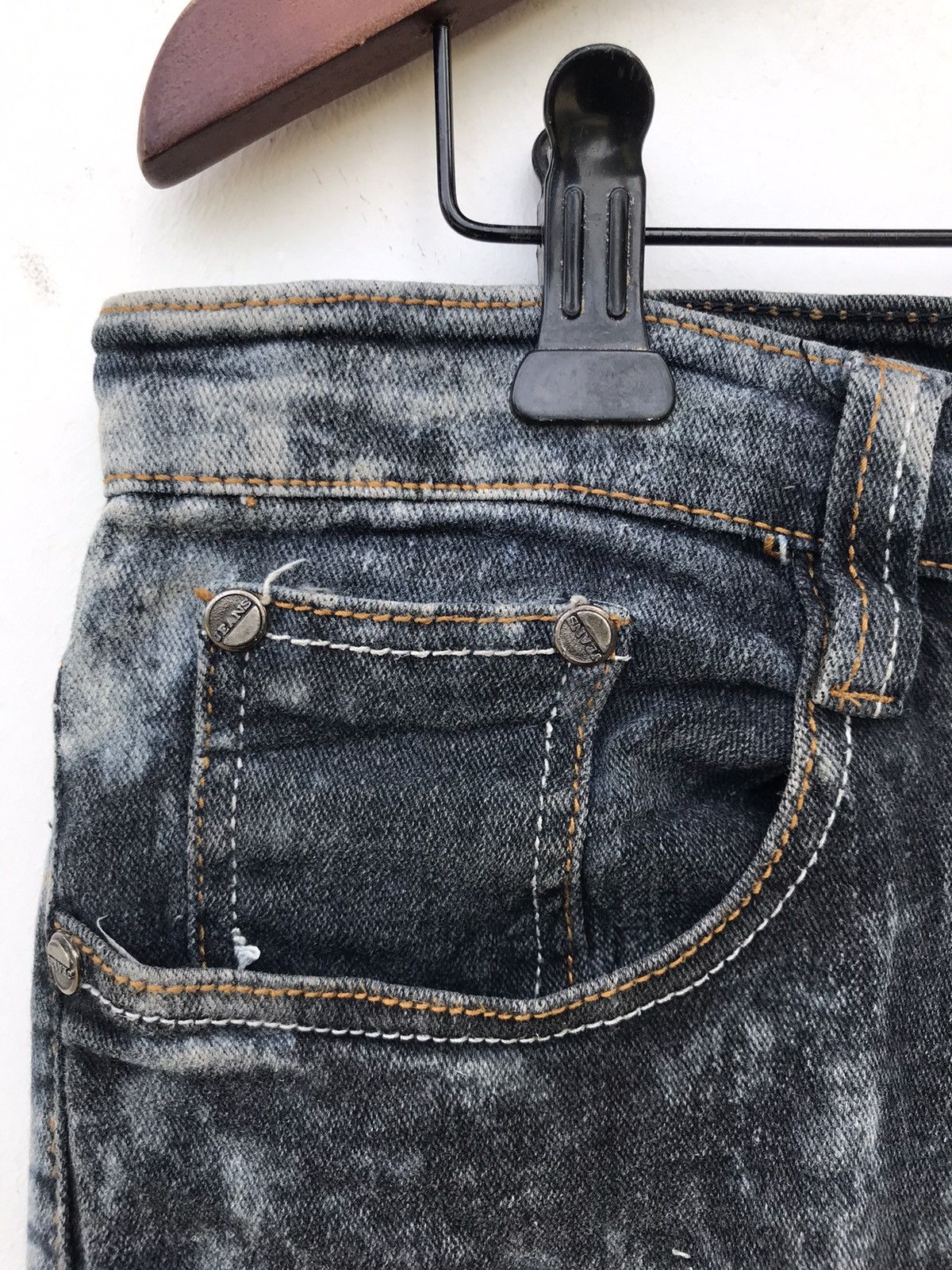 If Six Was Nine × Japanese Brand × Vintage Vintage Carnaby Asid Wash Sukajan Jeans Size 35" - 8 Thumbnail