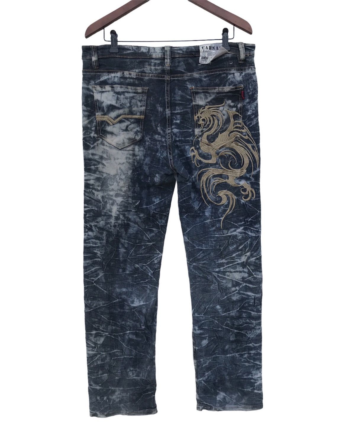 If Six Was Nine × Japanese Brand × Vintage Vintage Carnaby Asid Wash Sukajan Jeans Size 35" - 1 Thumbnail