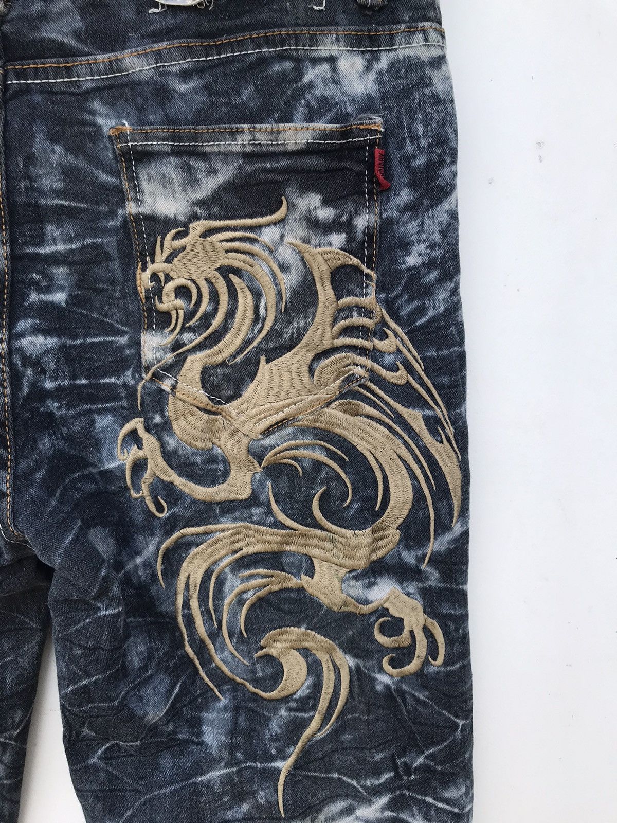 If Six Was Nine × Japanese Brand × Vintage Vintage Carnaby Asid Wash Sukajan Jeans Size 35" - 11 Thumbnail