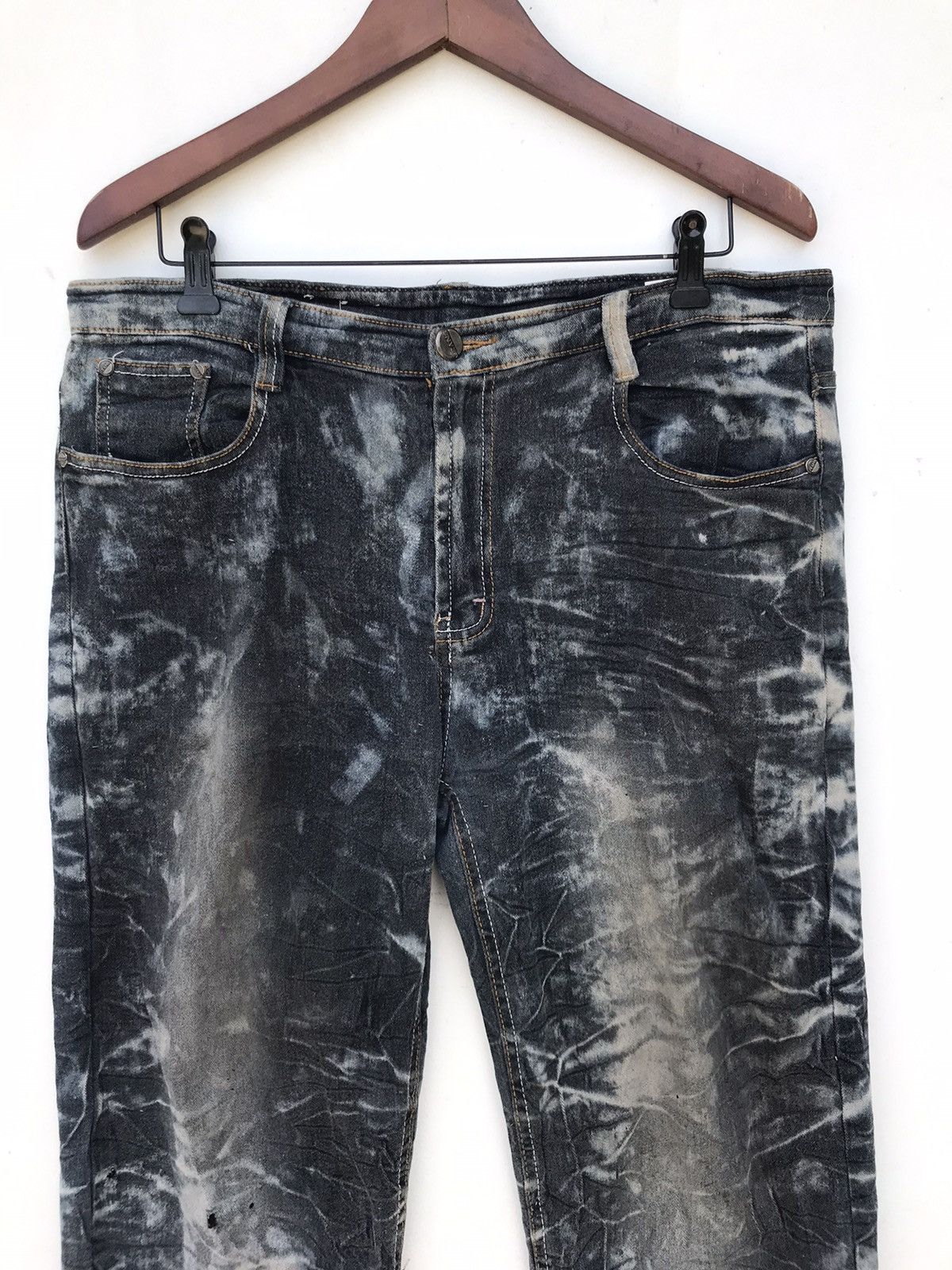 If Six Was Nine × Japanese Brand × Vintage Vintage Carnaby Asid Wash Sukajan Jeans Size 35" - 4 Thumbnail