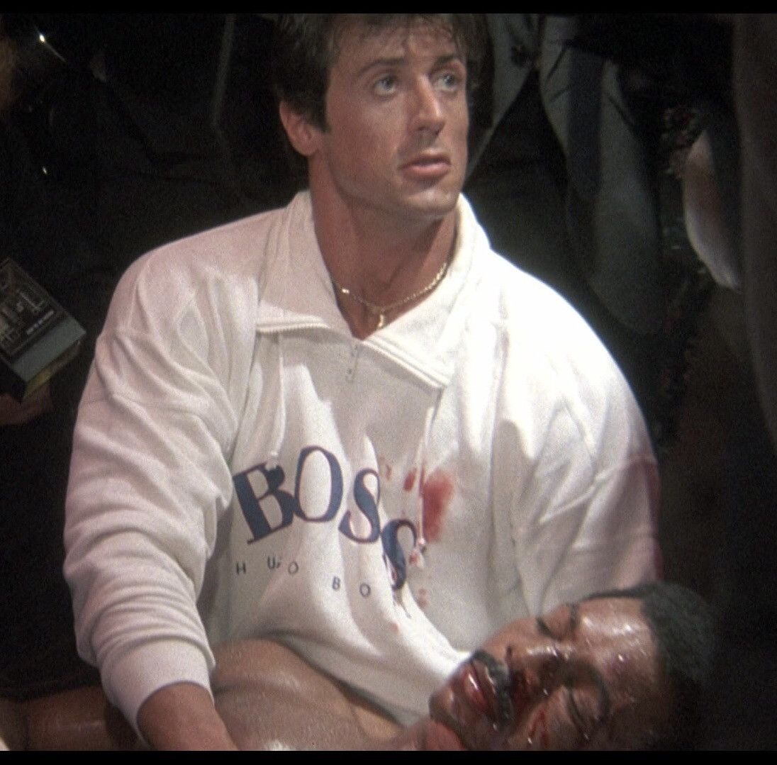 Rocky balboa shop hugo boss sweatshirt