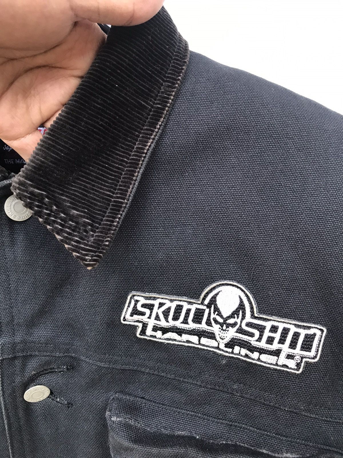 Vintage 🔥RARE🔥90s Skull Ship Hard Liner Denim Corduroy Collar Jacket Size US L / EU 52-54 / 3 - 7 Thumbnail