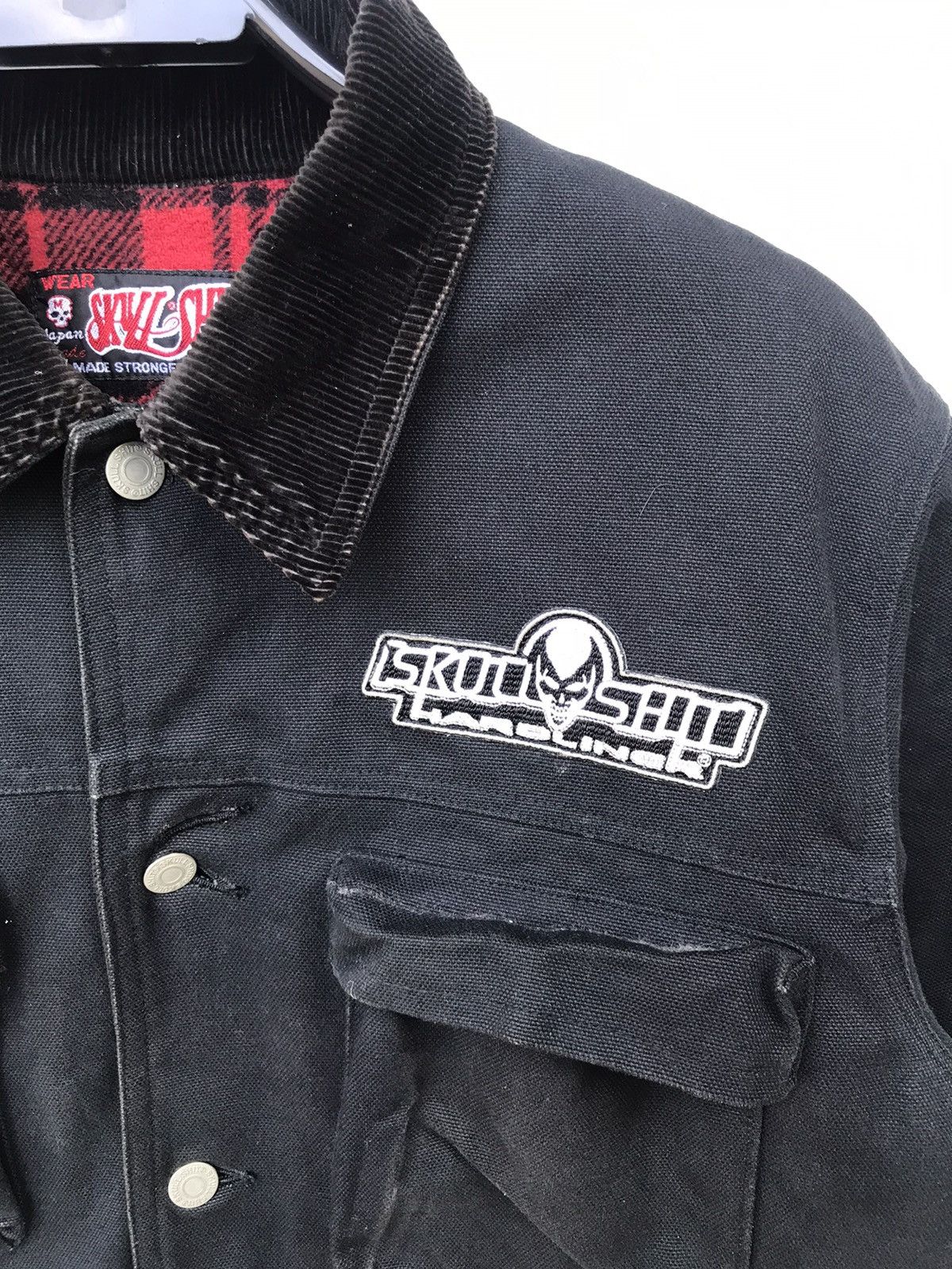 Vintage 🔥RARE🔥90s Skull Ship Hard Liner Denim Corduroy Collar Jacket Size US L / EU 52-54 / 3 - 8 Thumbnail