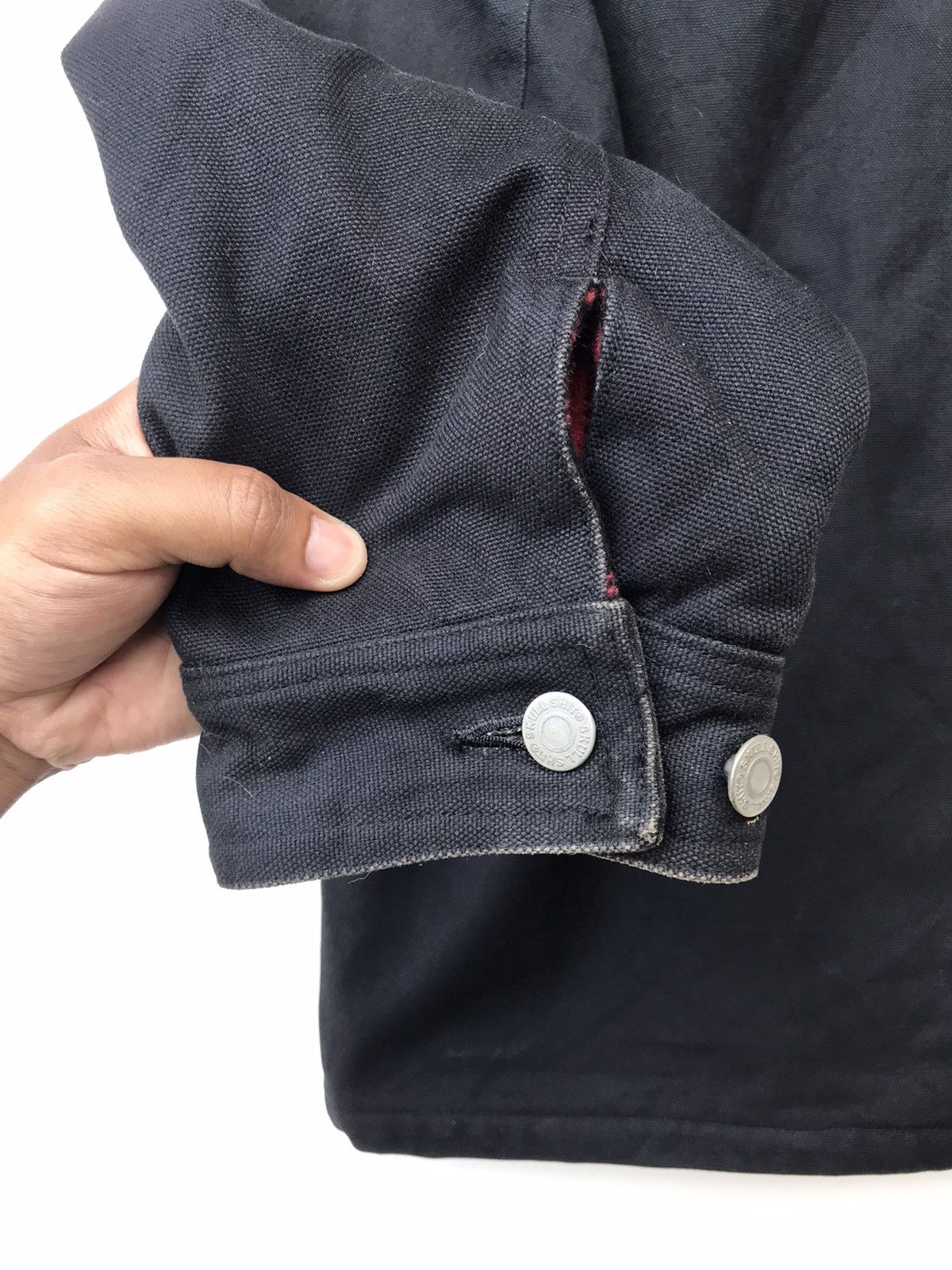 Vintage 🔥RARE🔥90s Skull Ship Hard Liner Denim Corduroy Collar Jacket Size US L / EU 52-54 / 3 - 4 Thumbnail