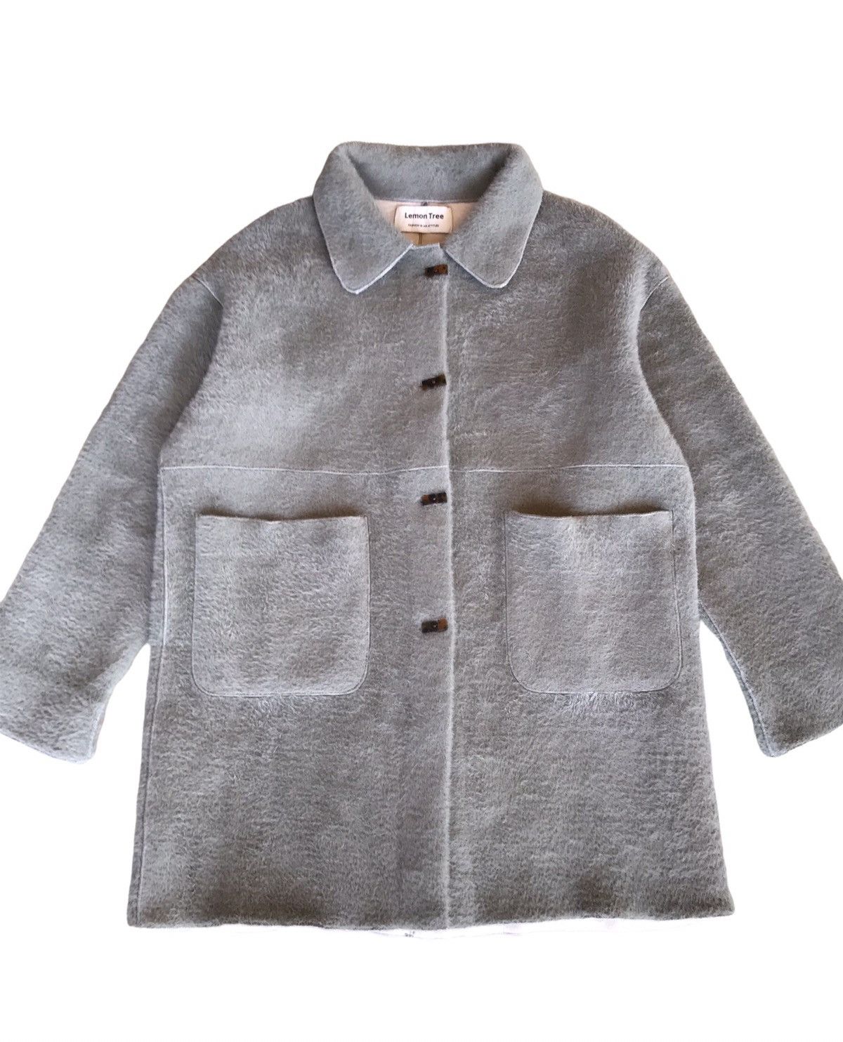 Lemon Tree Soft Textured Coat - Polyester-Nylon Blend
