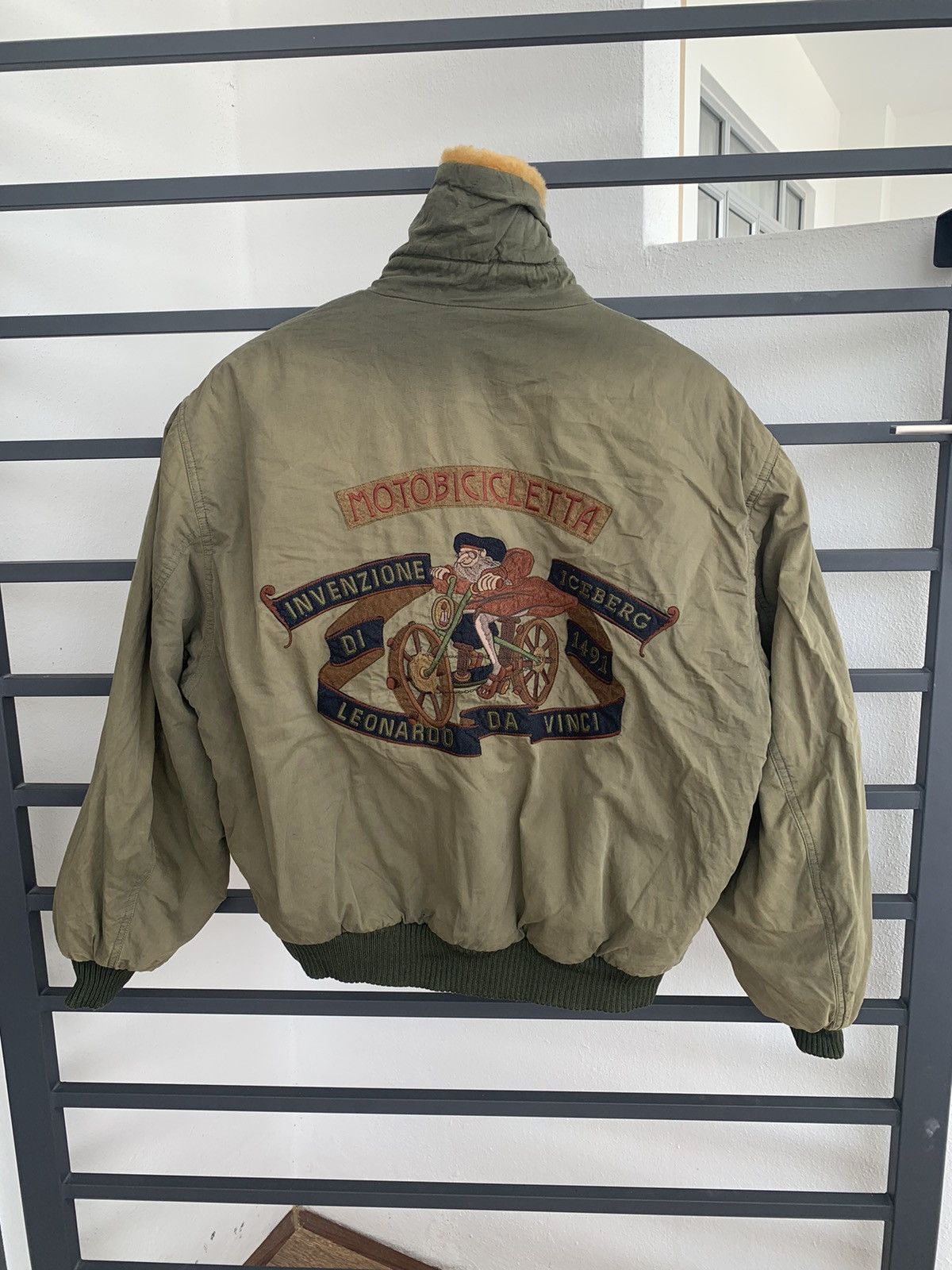 Iceberg Authentic vintage ICEBERG motorcycle bomber jacket Grailed
