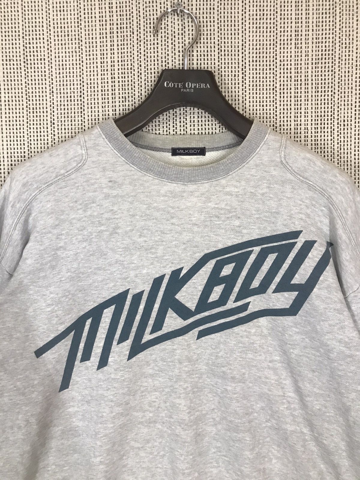 20471120 × Beauty Beast × Japanese Brand 🔥STEALS🔥VINTAGE 90s MILKBOY SWEATSHIRT SPELLOUT DISTRESSED Size US XL / EU 56 / 4 - 6 Thumbnail