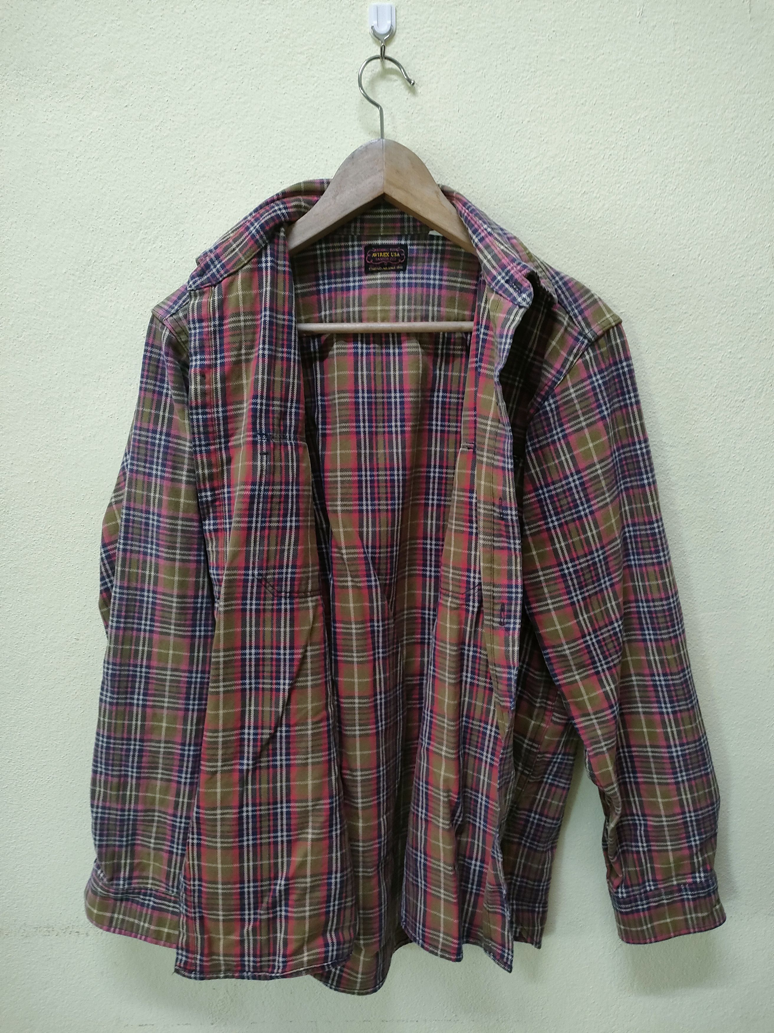 Avirex × Flannel × Vintage 🔥 Steal 🔥 Vintage Avirex Flannel Double Pocket Size US L / EU 52-54 / 3 - 9 Thumbnail