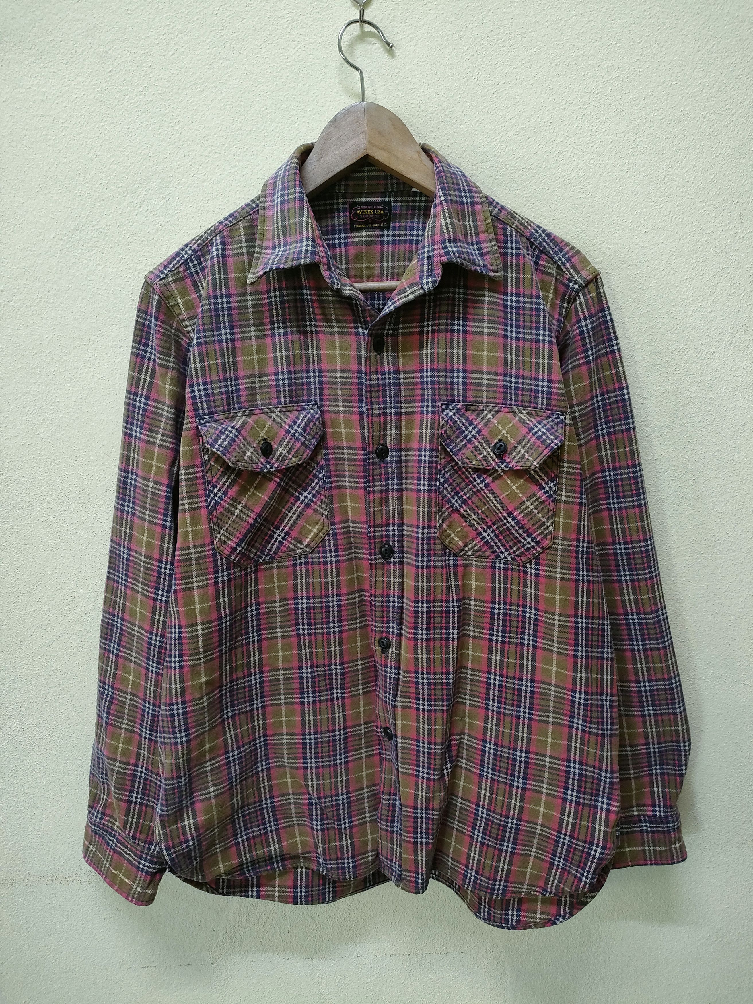 Avirex × Flannel × Vintage 🔥 Steal 🔥 Vintage Avirex Flannel Double Pocket Size US L / EU 52-54 / 3 - 1 Thumbnail