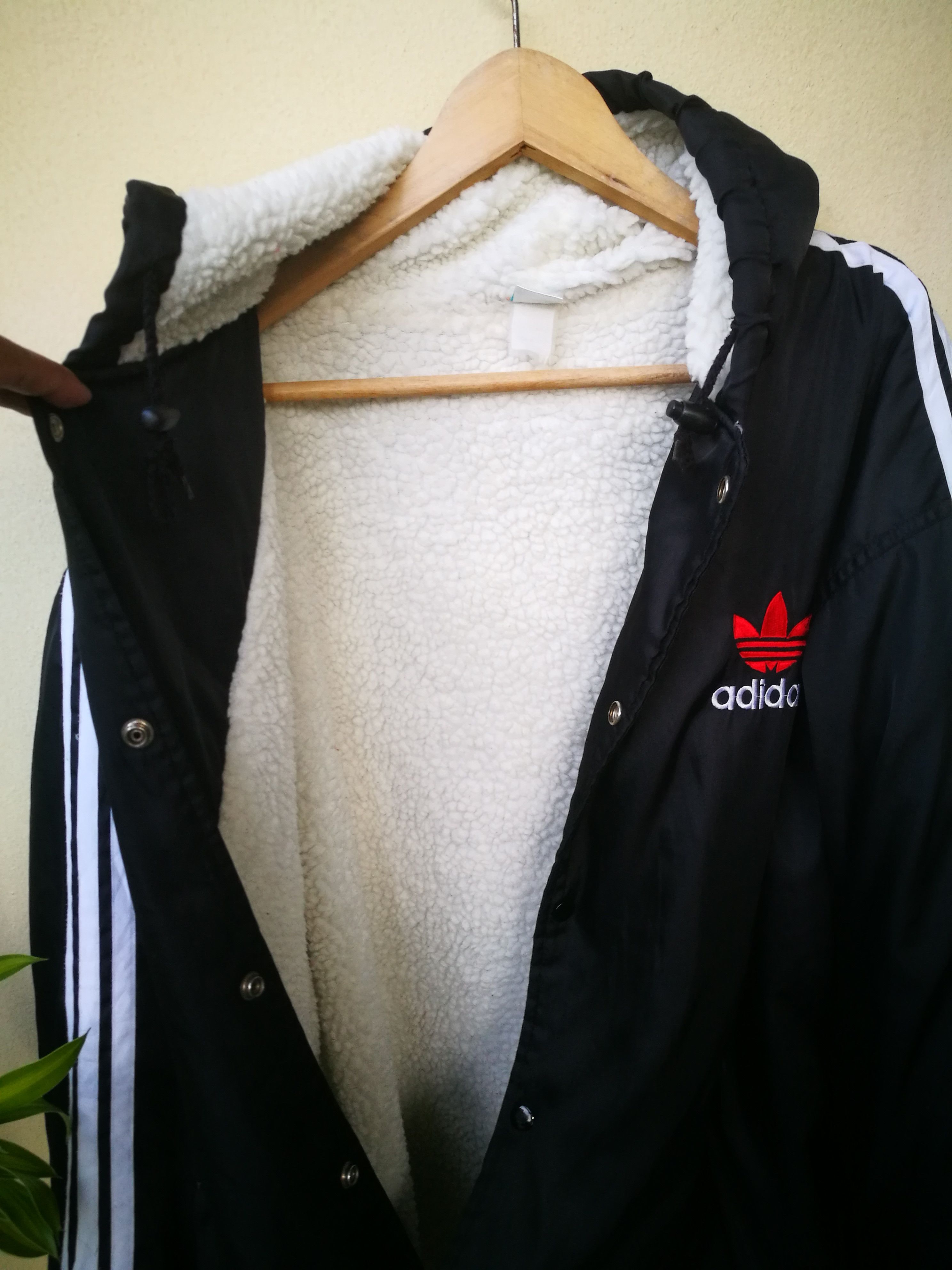 Adidas × Vintage Adidas 3 Stripes Big Logo Embroide Button Up Hoodie Sweater Size US L / EU 52-54 / 3 - 2 Thumbnail