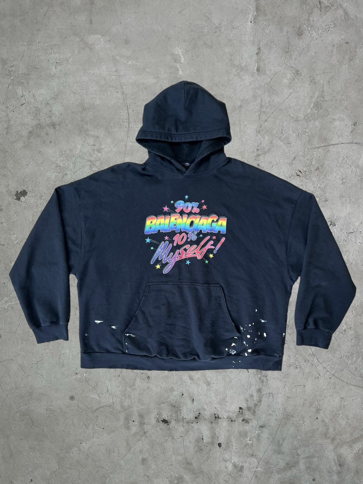 早期完売★BALENCIAGA 90/10 Hoodie Wide Fitミディアムフリース Balenciaga 90 10 Hoodie | Grailed