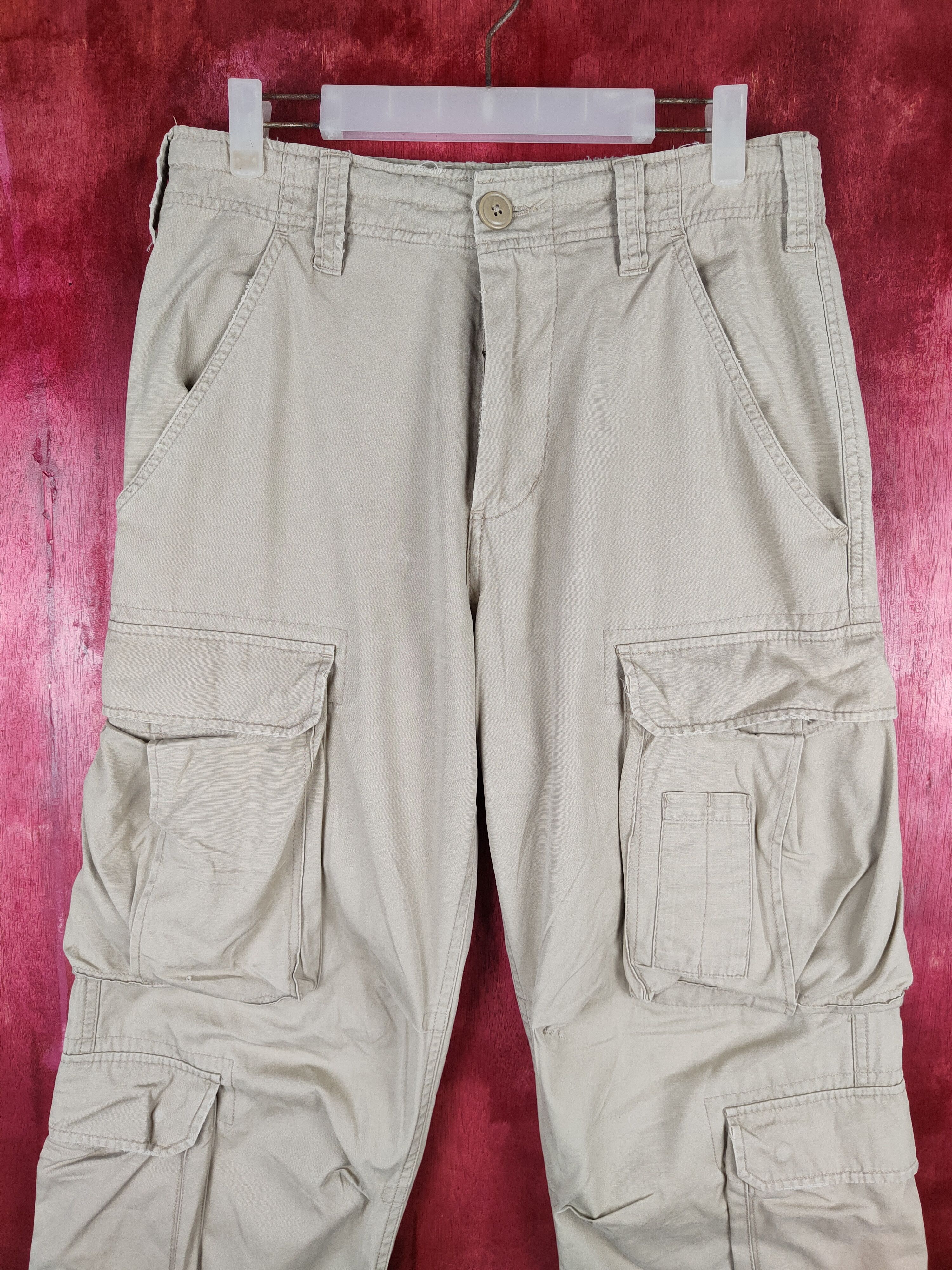 Grailed Real Crush Beige Multi Pocket Tactical Cargo Pants #S604 Size US 31 - 2 Thumbnail