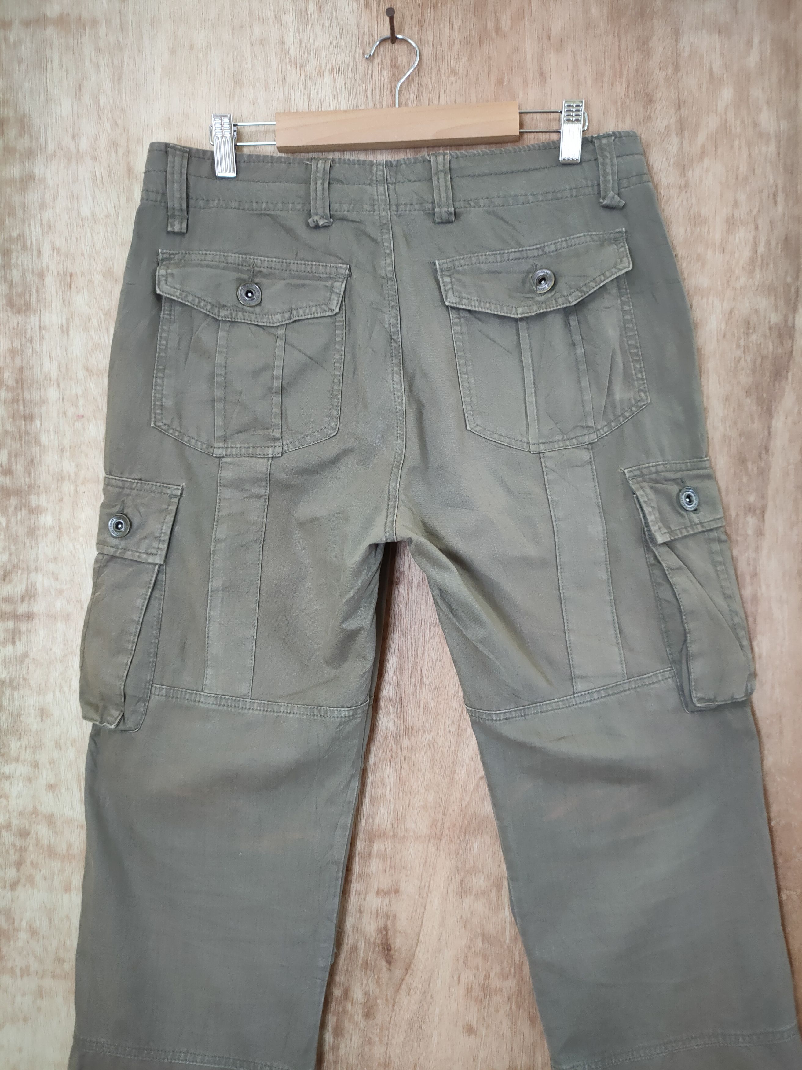 Japanese Brand DL Japanese green multipocket tactical cargo pants #46-404 Size US 32 / EU 48 - 8 Thumbnail