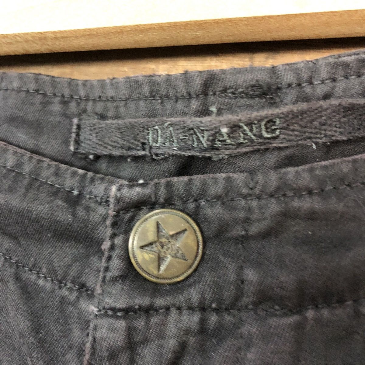 Japanese Brand DLL Da-Nang embroidered flower Black Cargo Pants #c1206DL Size US 32 / EU 48 - 7 Thumbnail