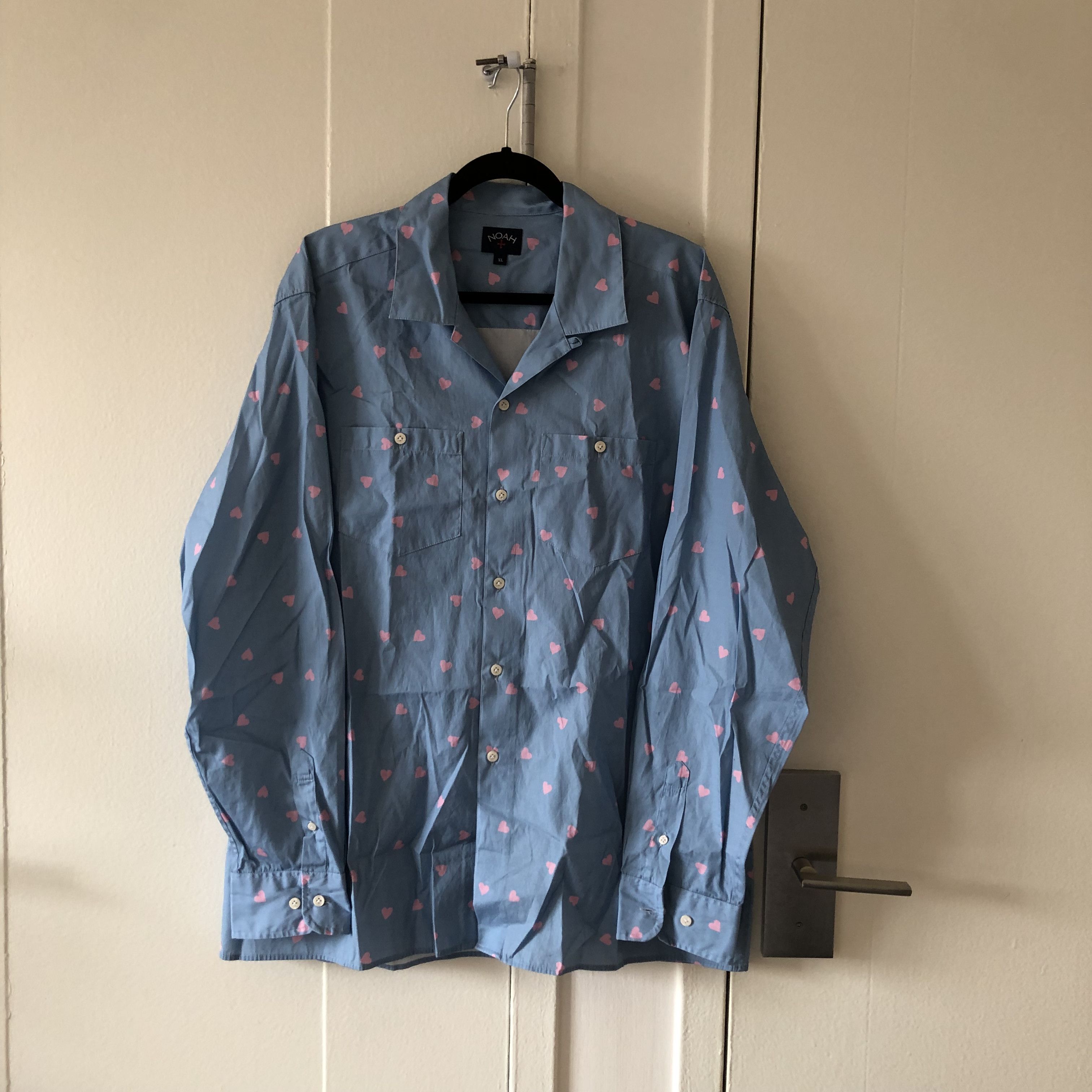 Noah Noah Hearts Camp Collar Button Up Size US XL / EU 56 / 4 - 1 Thumbnail