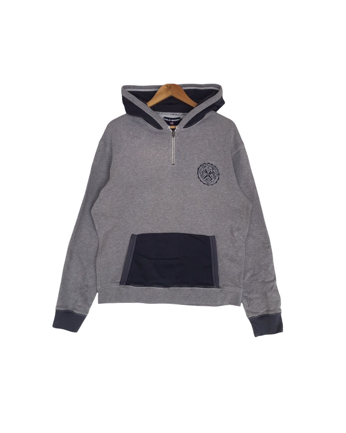Polo Ralph Lauren × Ralph Lauren × Vintage Vintage Polo Ralph Lauren Pullover Hoodie Half Zipper Y2K Size US L / EU 52-54 / 3 - 1 Thumbnail