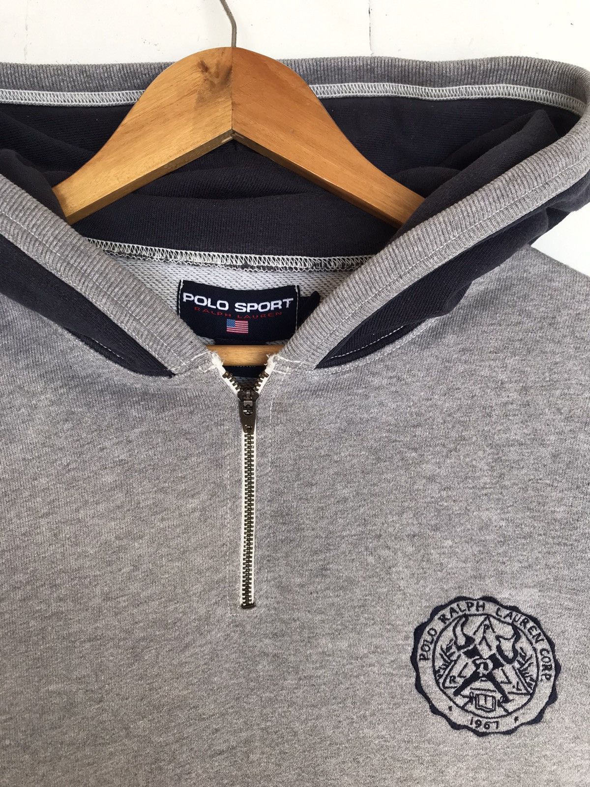 Polo Ralph Lauren × Ralph Lauren × Vintage Vintage Polo Ralph Lauren Pullover Hoodie Half Zipper Y2K Size US L / EU 52-54 / 3 - 3 Thumbnail