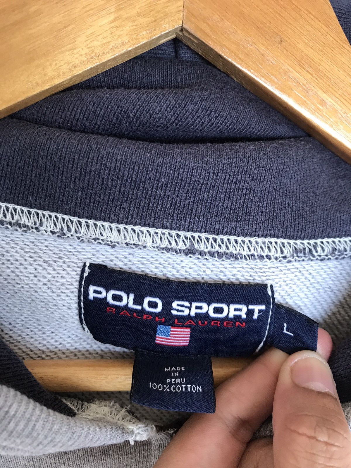 Polo Ralph Lauren × Ralph Lauren × Vintage Vintage Polo Ralph Lauren Pullover Hoodie Half Zipper Y2K Size US L / EU 52-54 / 3 - 4 Thumbnail