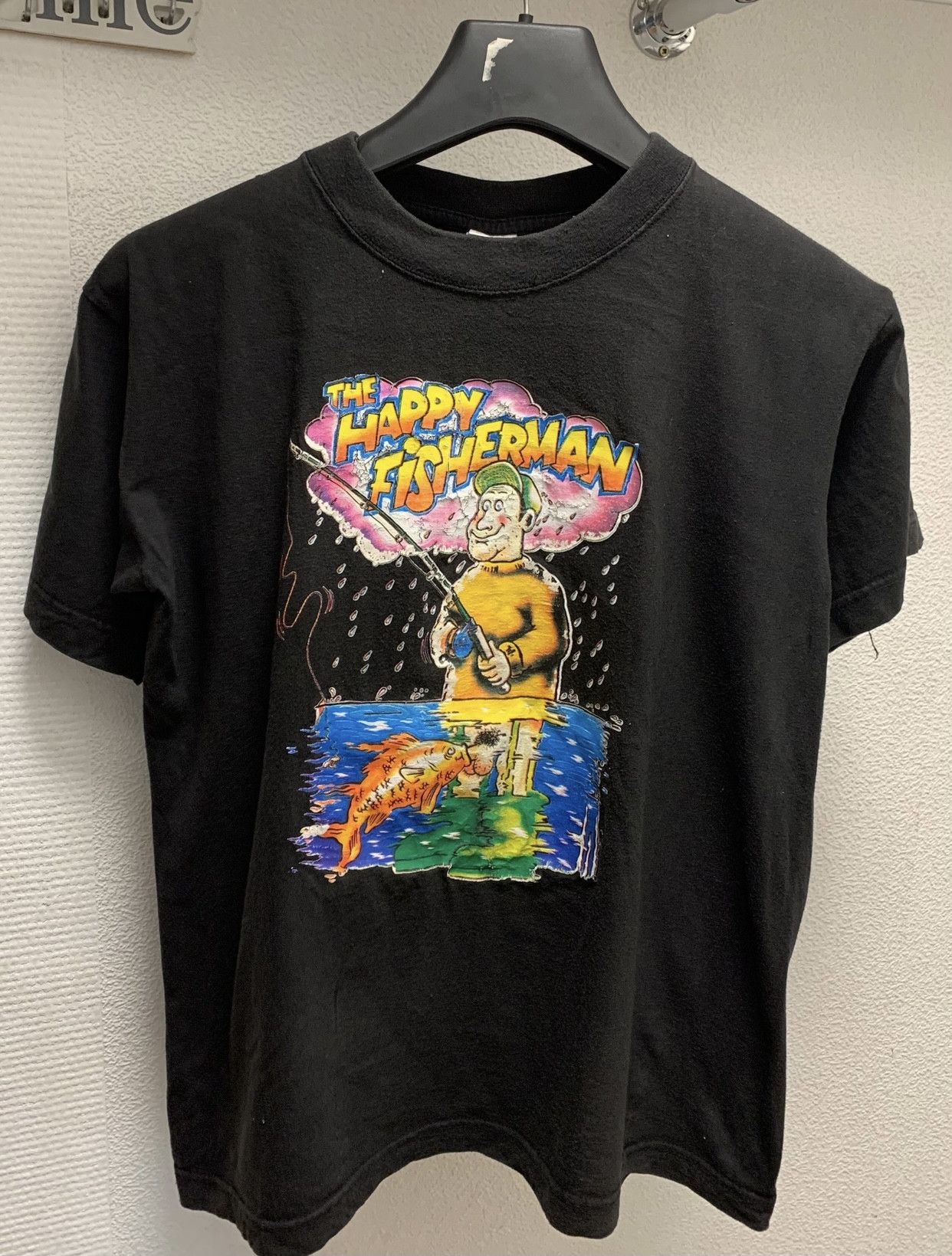 Vintage Happy fisherman big logo t-shirt vintage L humor Size US L / EU 52-54 / 3 - 1 Thumbnail