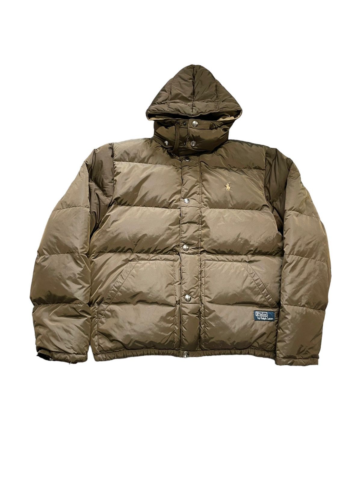Vintage Polo Ralph Lauren Puffer down jacket brown y2k