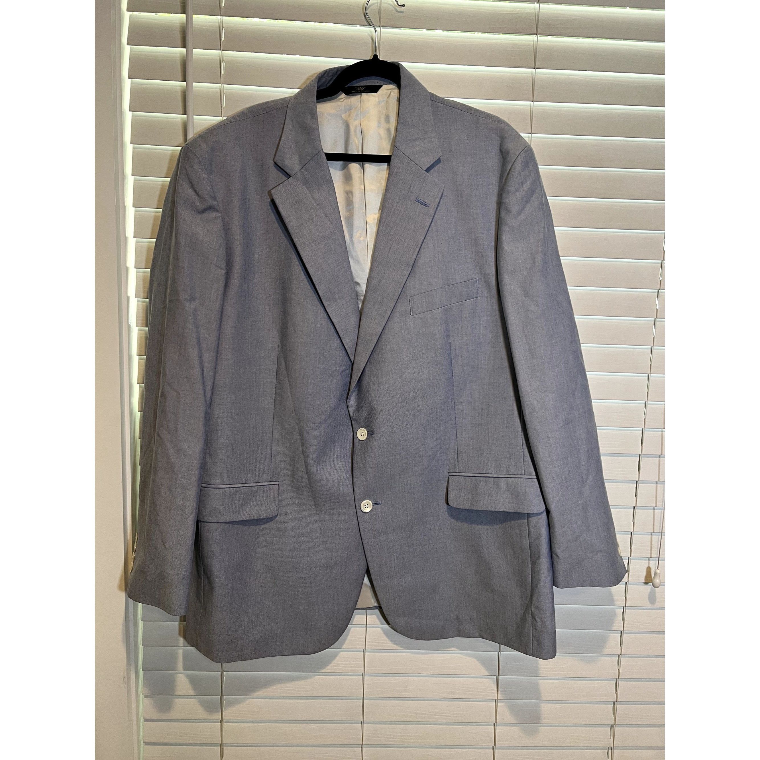 Brooks Brothers 100% Cotton Light Blue Sport Coat - Size 48L