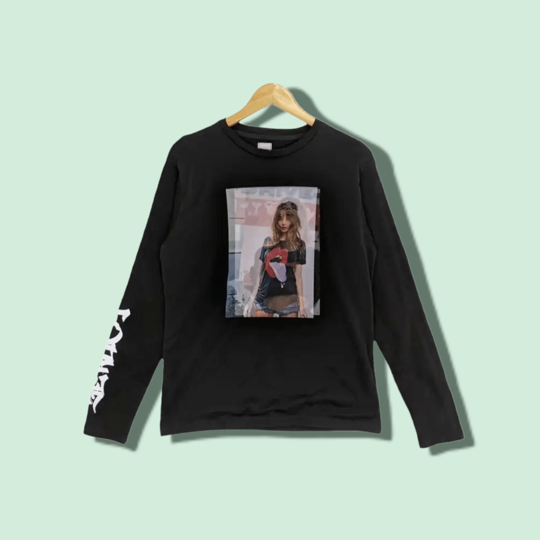 JACKROSE Sexy Women Big Image Long Sleeve T-Shirt