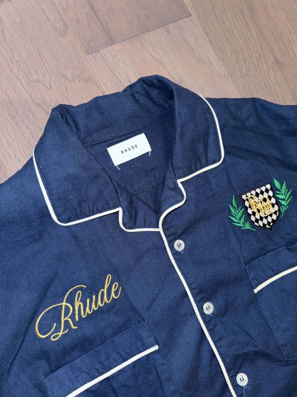 Rhude Rhude Blue Linen Shirt Size US L / EU 52-54 / 3 - 4 Thumbnail