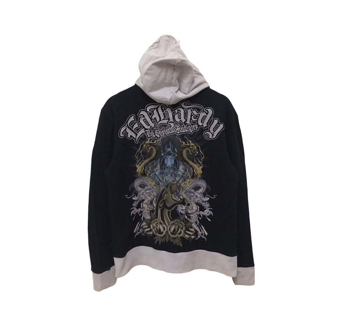 Christian Audigier × Ed Hardy × Vintage Vintage Ed Hardy Christian Audigear Black Dragon Hoodie Size US S / EU 44-46 / 1 - 2 Thumbnail