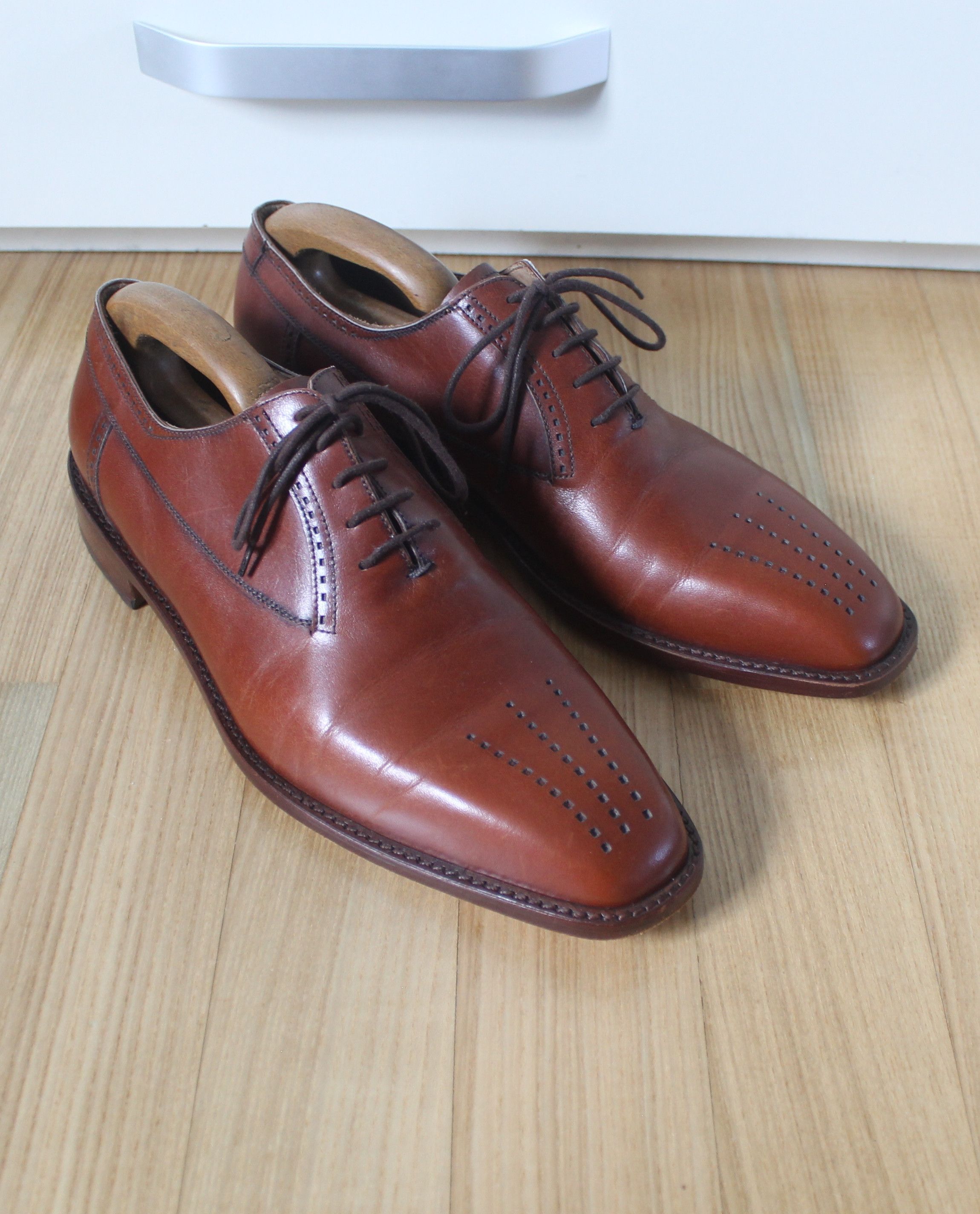 Vintage Christian Dior Brown Leather Oxford Brogue